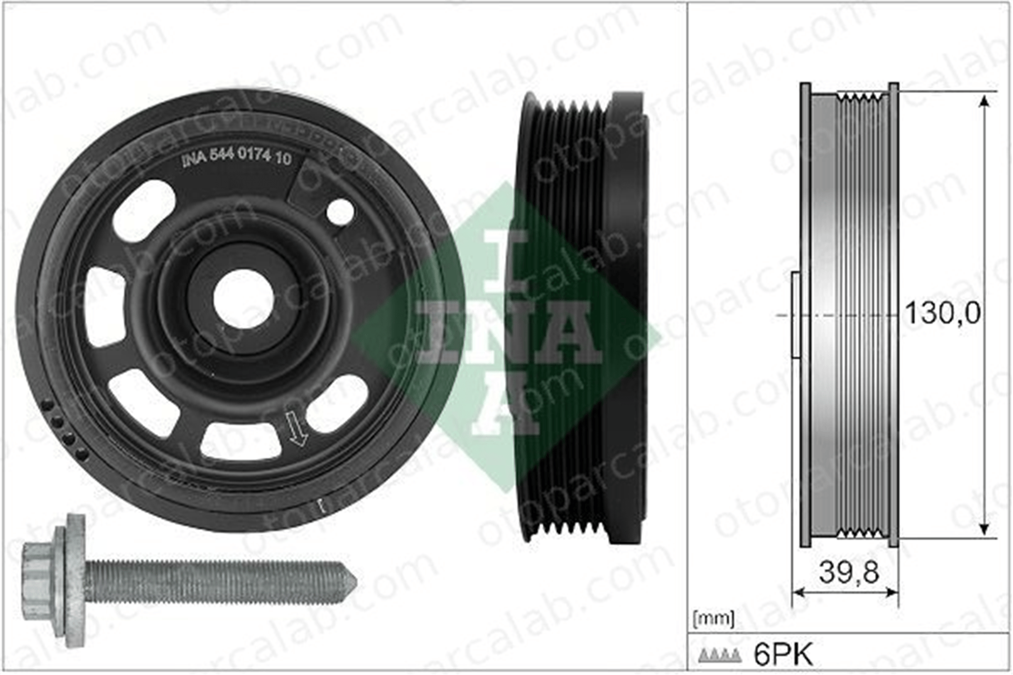 INA 544 0174 20 Krank Kasnak SEAT IBIZA V VW POLO VI 4C105243J 04C 105 243 J