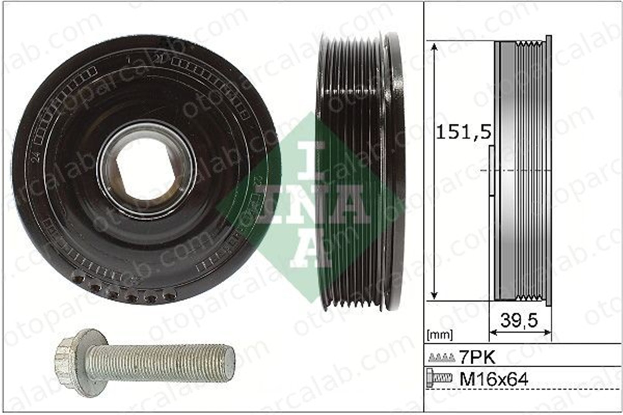 INA 544 0177 10 Krank Kasnak RENAULT TRAFIC III Minibüs/Otobüs NISSAN X-TRAIL III 4423032 A6260300103