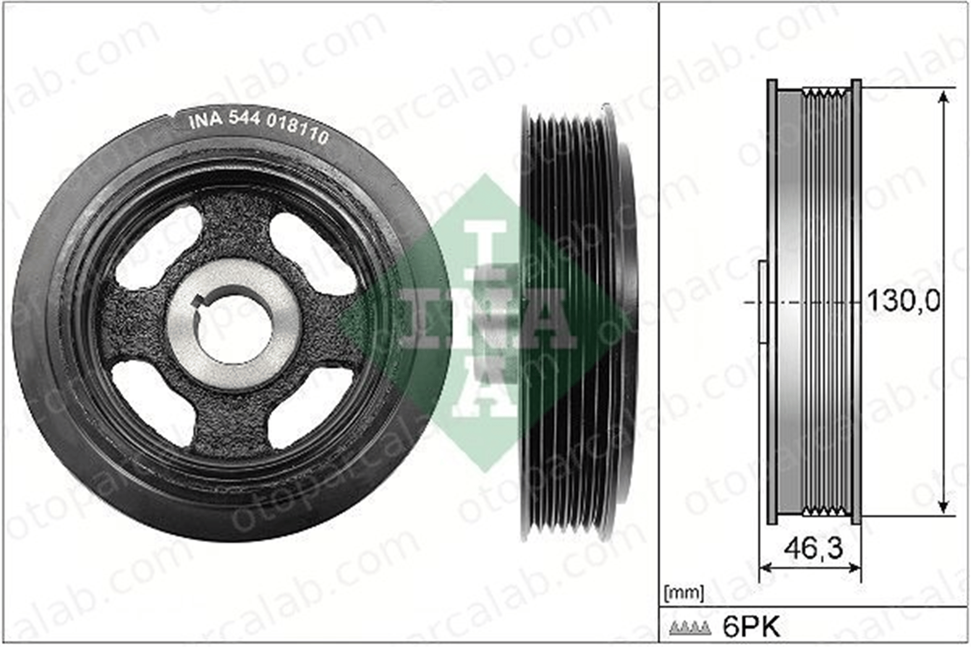 INA 544 0181 10 Krank Kasnak TOYOTA YARIS AYGO 13470 22021