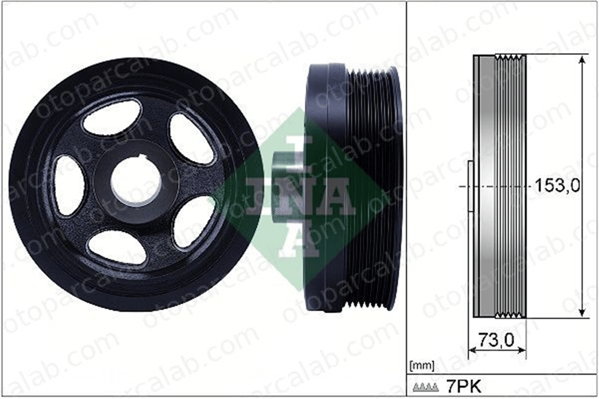 INA 544 0183 10 Krank Kasnak MERCEDES-BENZ E-SERISI T-Model E-SERISI A6420300403 6420300003