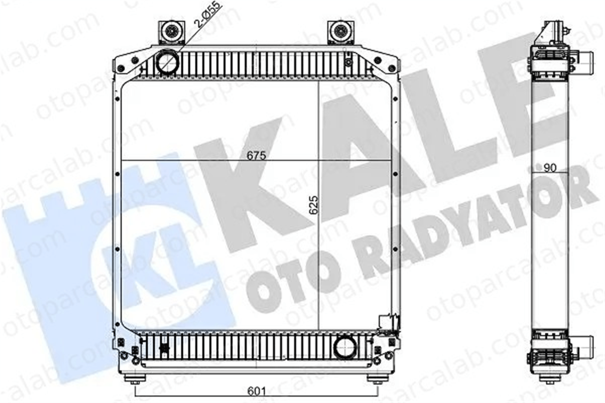 KALE 0408081AB Su Radyatörü KARSAN E-ATA JEST 408081AB 1030167AA