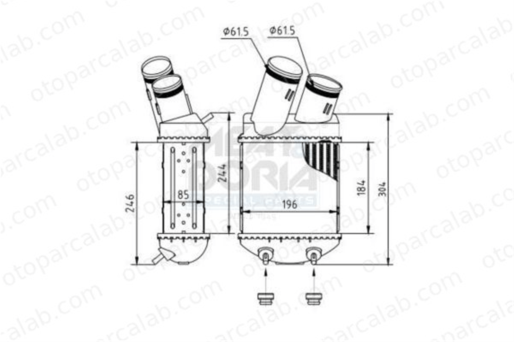 KALE 126100 Turbo Radyatörü RENAULT MEGANE I Classic SCÉNIC I MPV 7700838130 8200047162