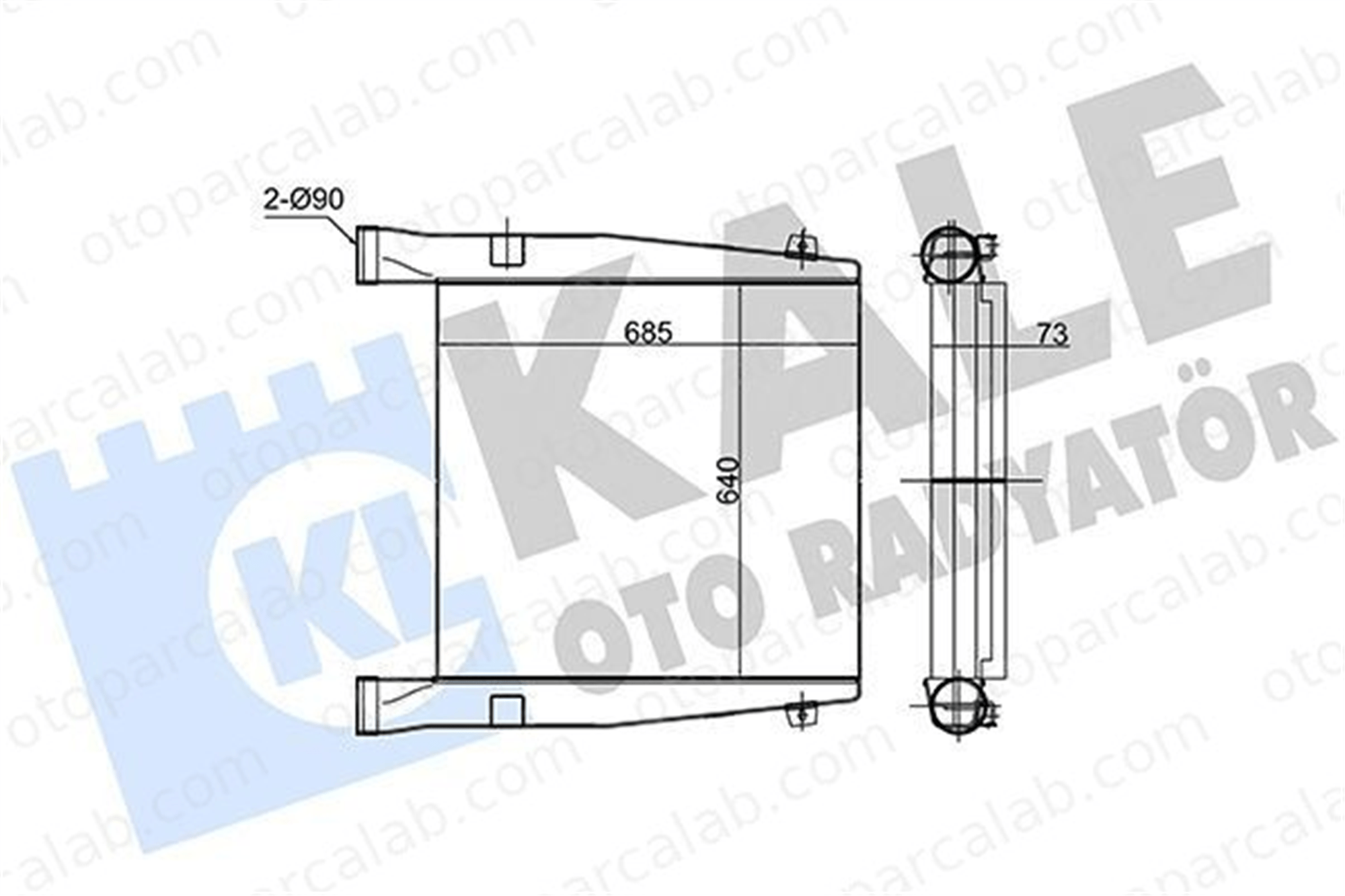 KALE 152700 Turbo Radyatörü MAN F90 TGS I 152700 83061300506