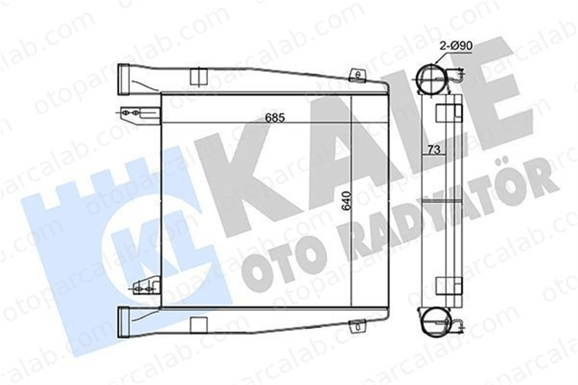 KALE 152800 Turbo Radyatörü MAN F90 TGS I 152800 83061300505