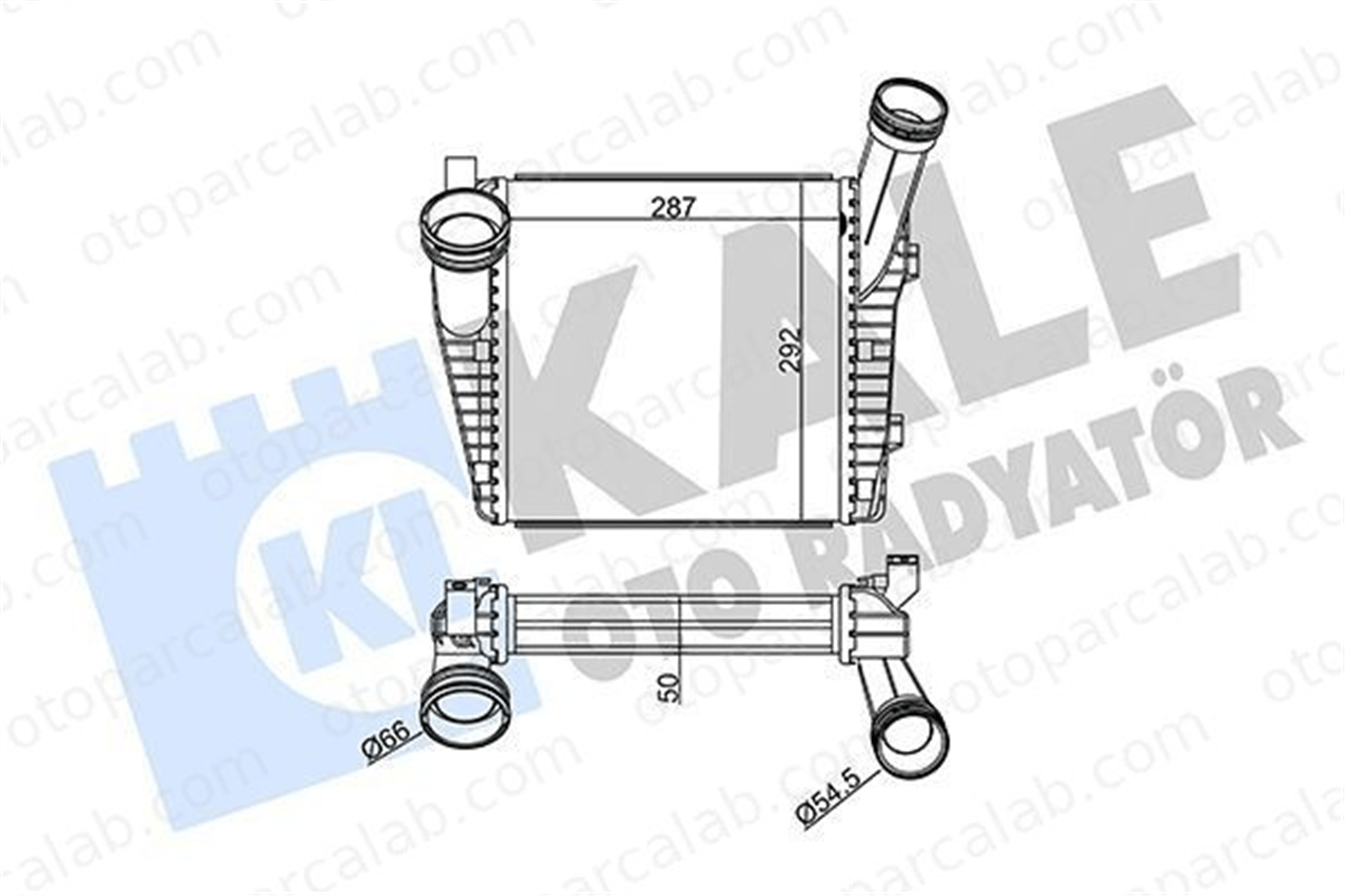 KALE 344745 Turbo Radyatörü AUDI Q7 VW TOUAREG 95511064010 7L6145804A