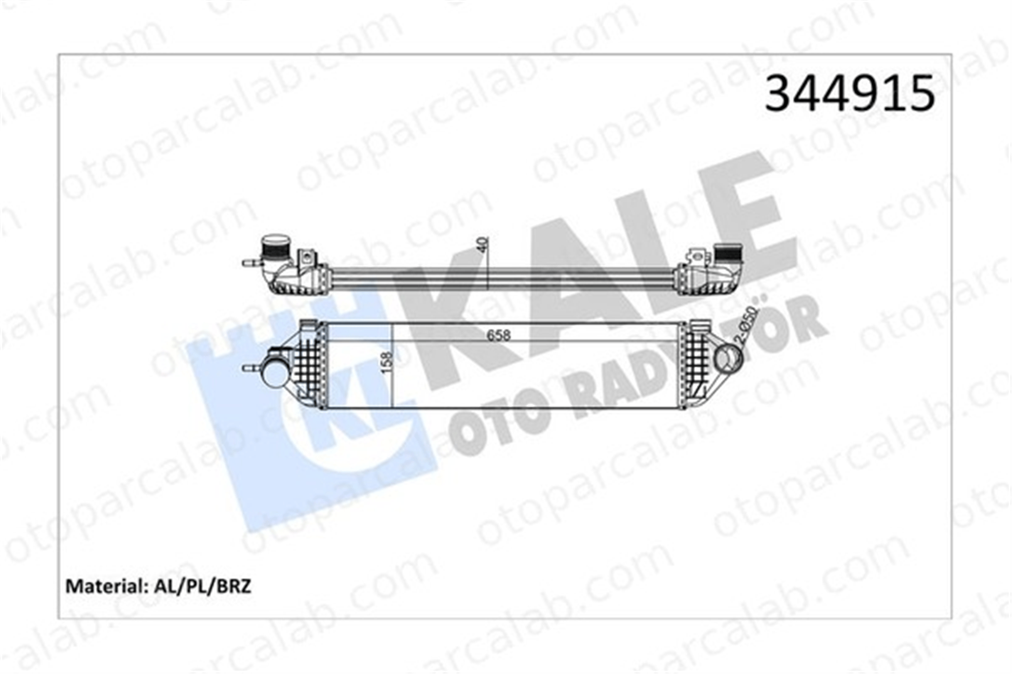 KALE 344915 Turbo Radyatörü FORD C-MAX II GRAND C-MAX BV619L440AF 1787935