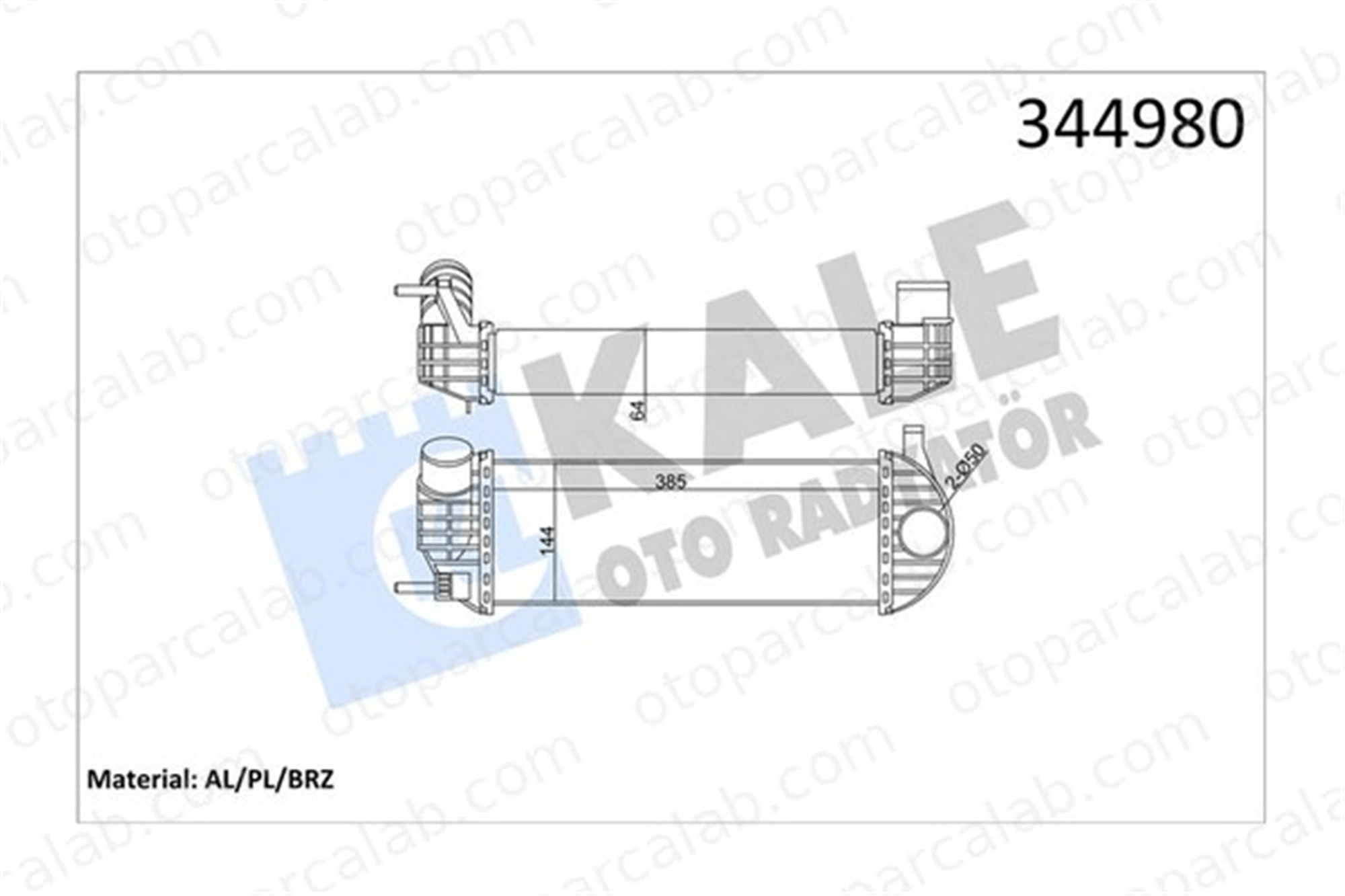 KALE 344980 Turbo Radyatörü RENAULT KANGOO / GRAND KANGOO II KANGOO Express 8200382109 8200427469
