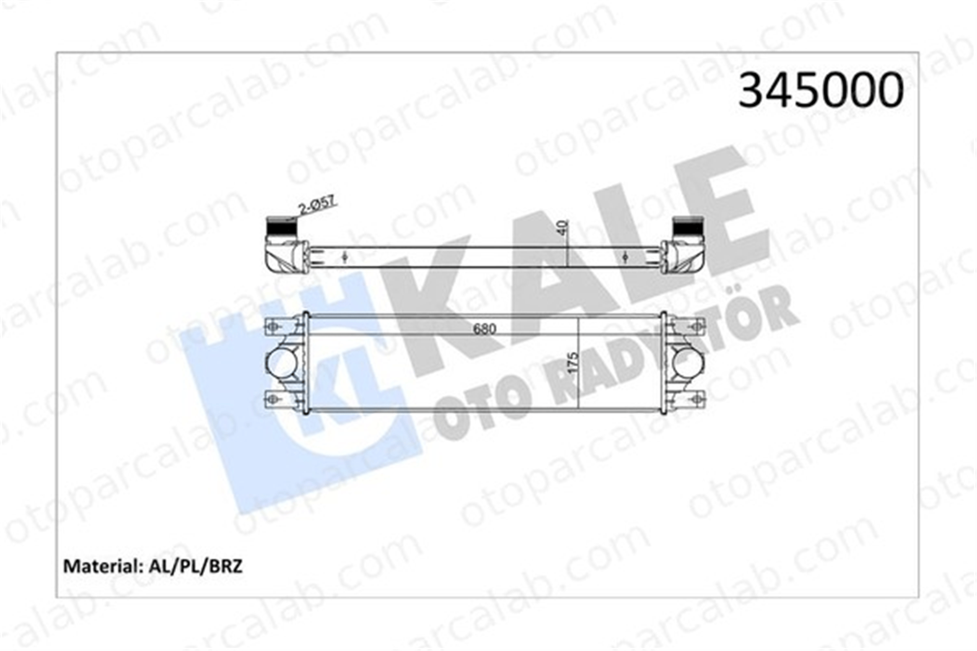 KALE 345000 Turbo Radyatörü OPEL MOVANO A Minibüs/Otobüs MOVANO A Panelvan/Van 4500847 9161147