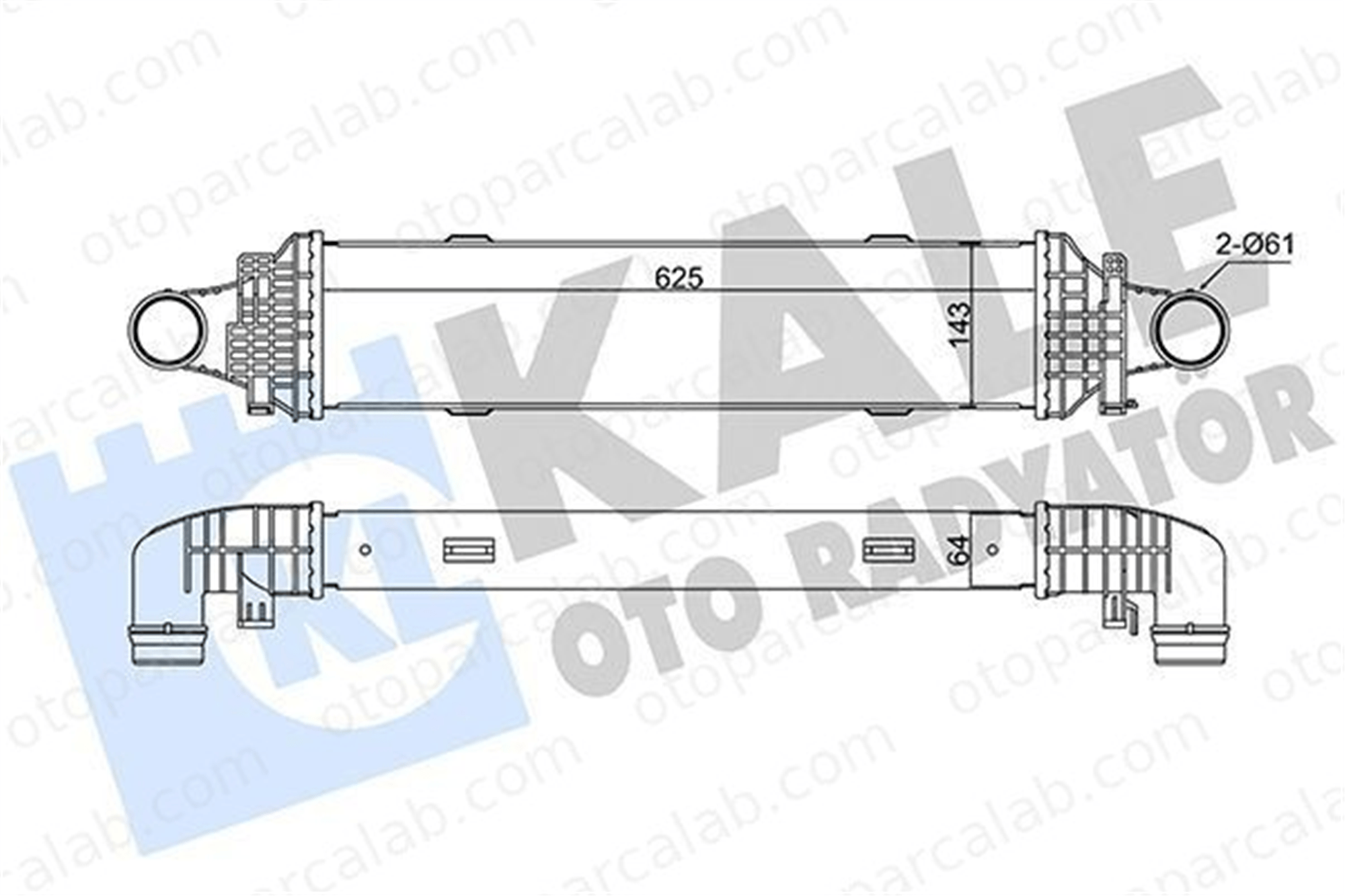 KALE 345015 Turbo Radyatörü MERCEDES-BENZ E-SERISI E-SERISI T-Model A2045000200 2045000200