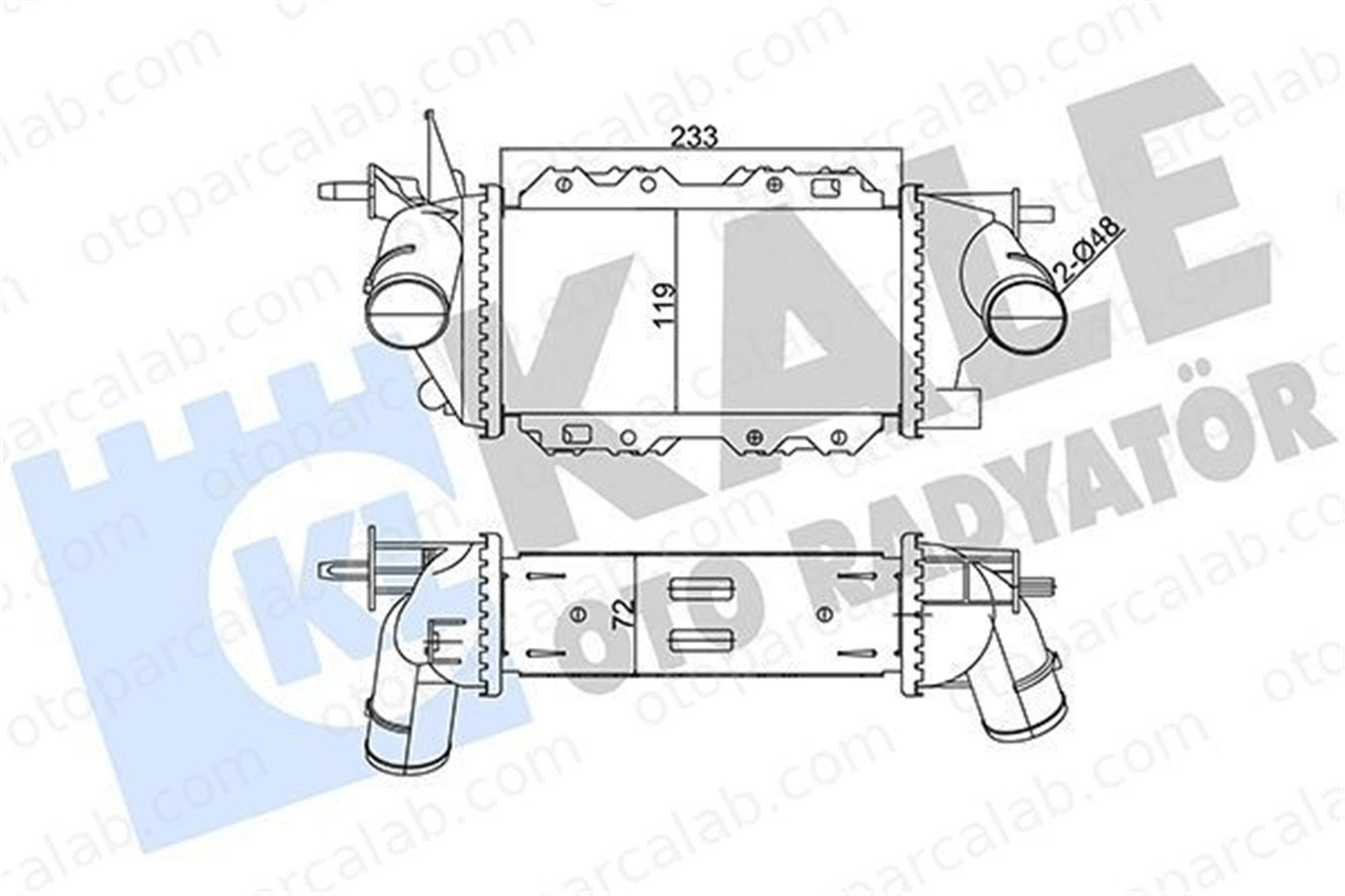 KALE 345050 Turbo Radyatörü OPEL VECTRA B VECTRA B Station wagon 1300403 52475657