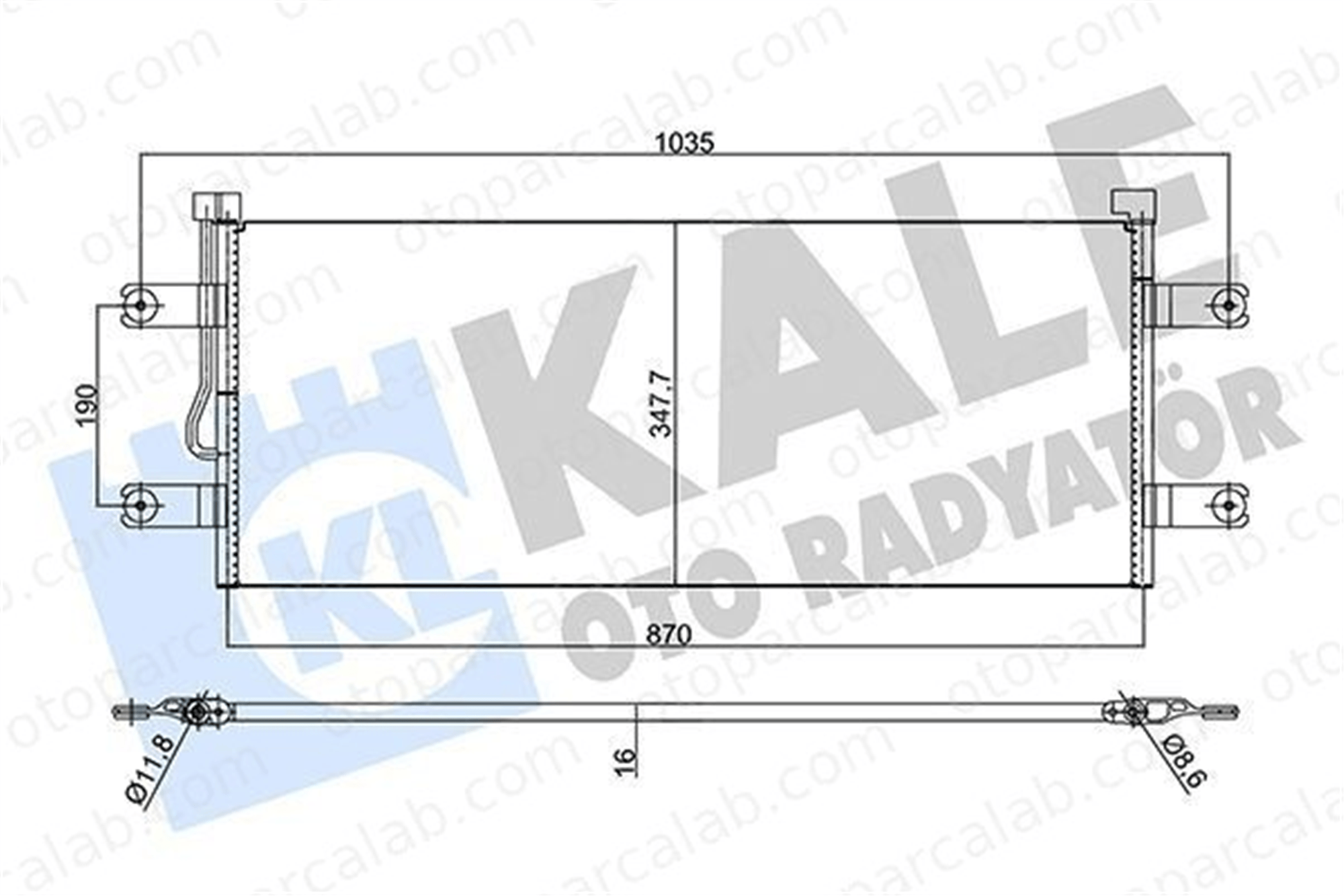 KALE 345530 Klima Radyatörü MERCEDES-BENZ AROCS ACTROS MP4 / MP5 9605001454 A9605001454