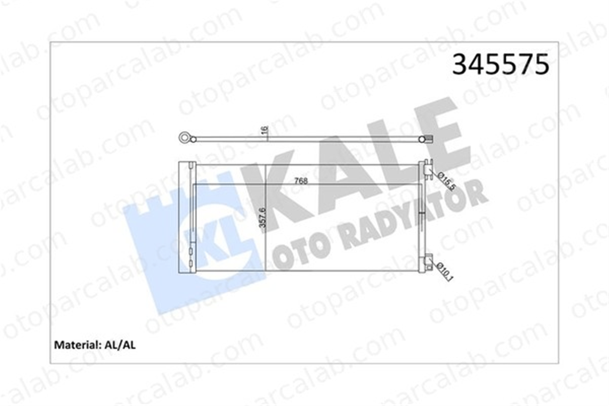 KALE 345575 Klima Radyatörü RENAULT TRAFIC III Minibüs/Otobüs TRAFIC III Panelvan/Van 4422250 4422251