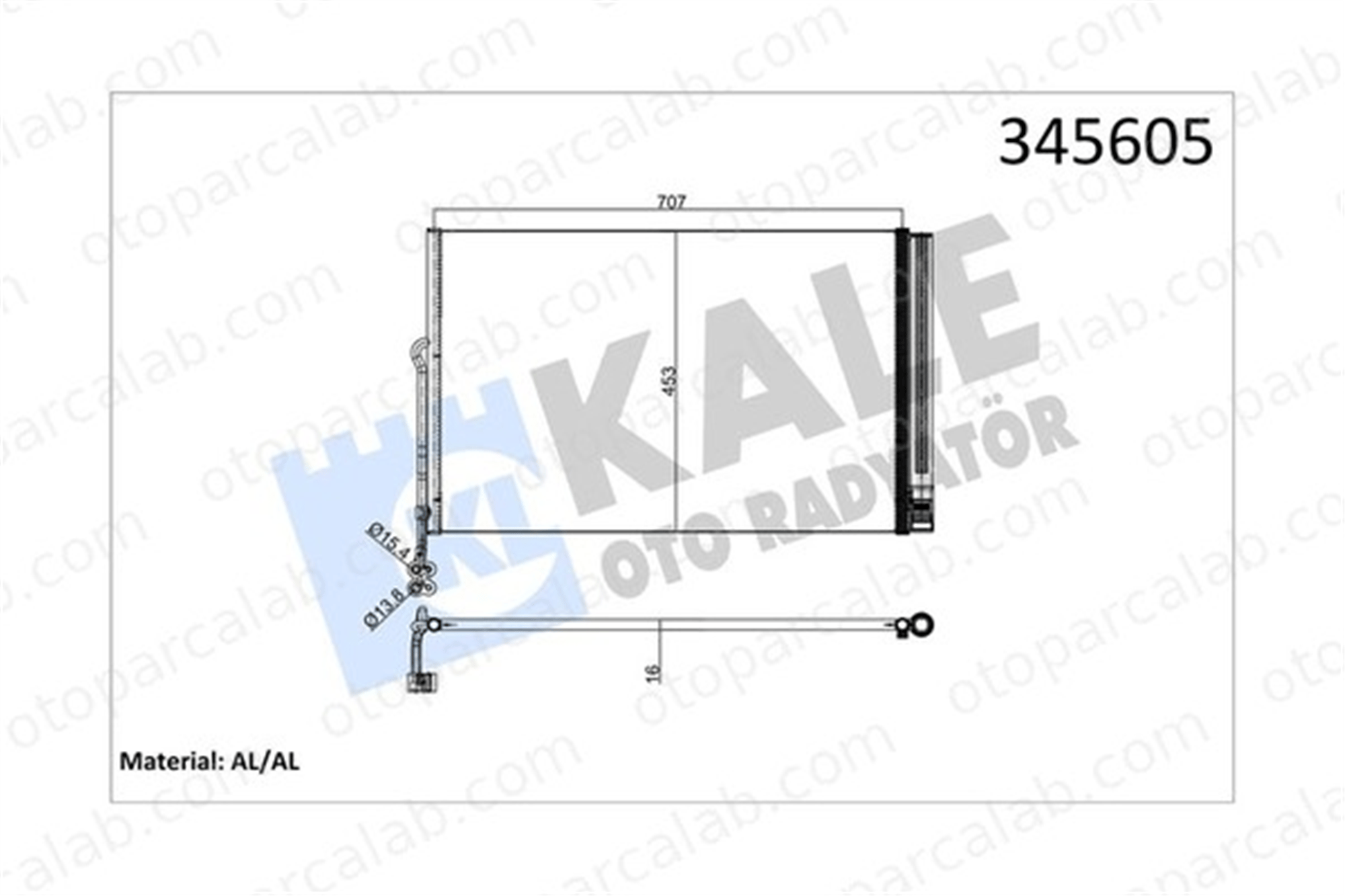 KALE 345605 Klima Radyatörü VW TOUAREG 7P0820411A 7P0820411B