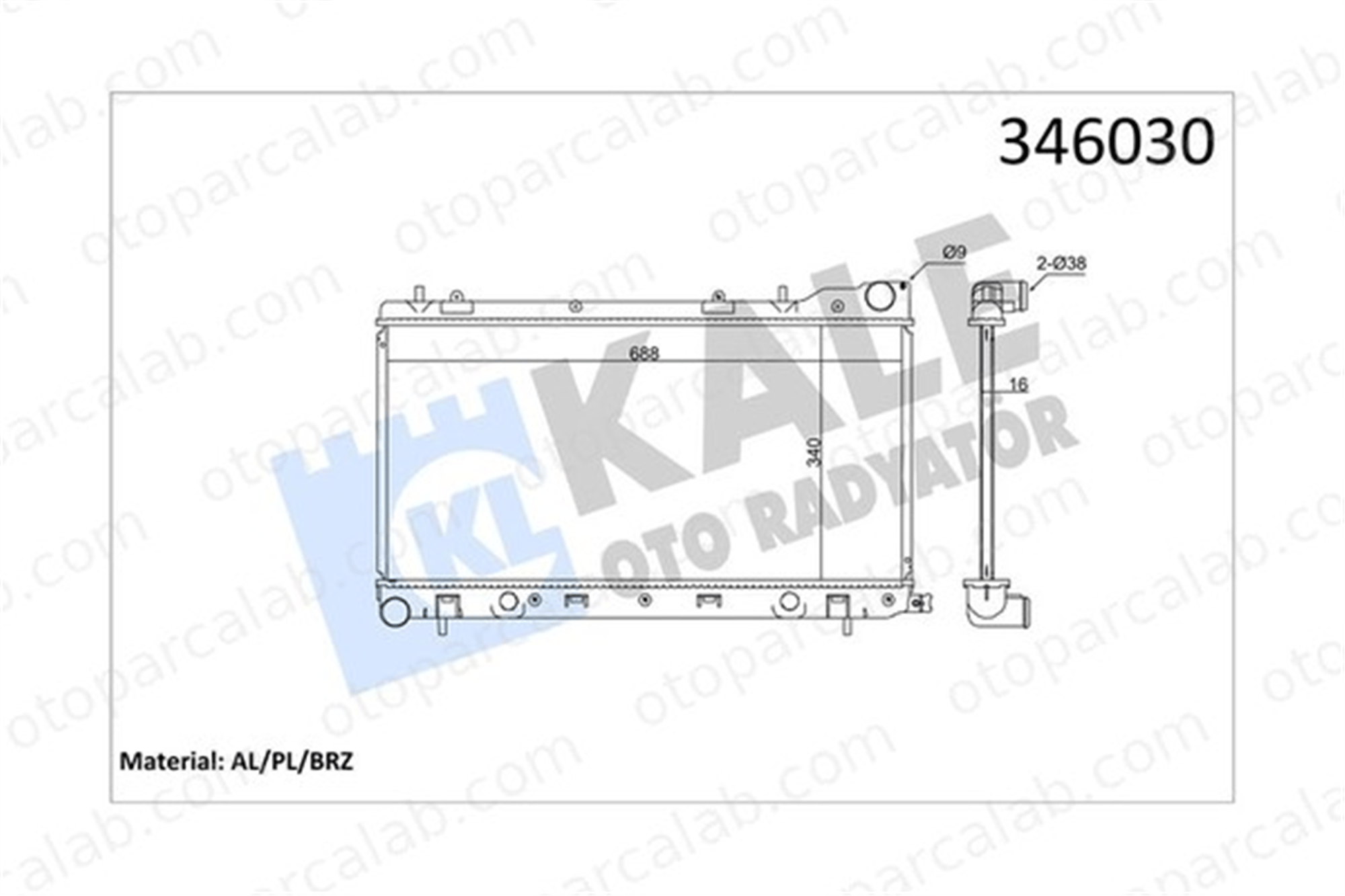 KALE 346030 Su Radyatörü SUBARU FORESTER 346030 45111FC310