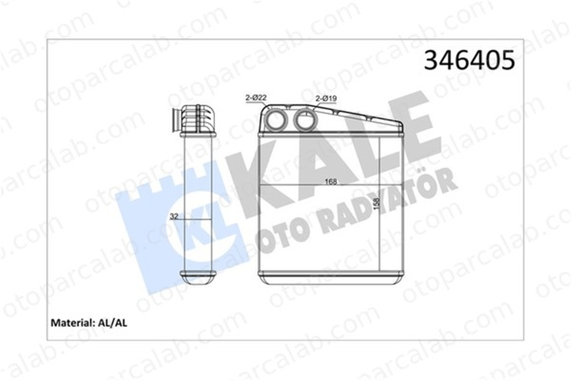 KALE 346405 Kalorifer Radyatörü RENAULT CLIO III CLIO III Grandtour 7701208766 27140AX700