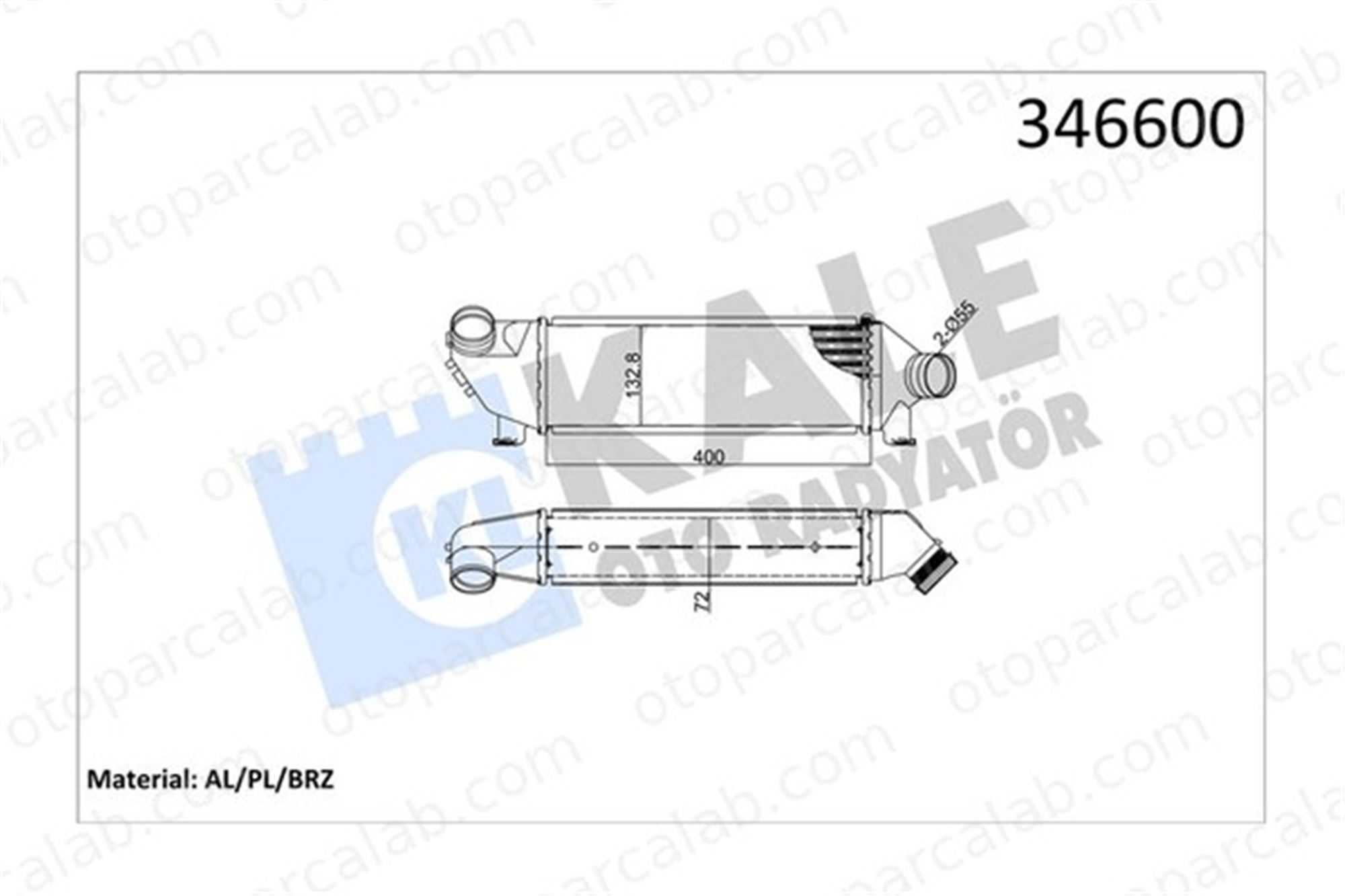 KALE 346600 Turbo Radyatörü FORD TRANSIT Minibüs/Otobüs TRANSIT Panelvan/Van ME1C159L440BE 1671443