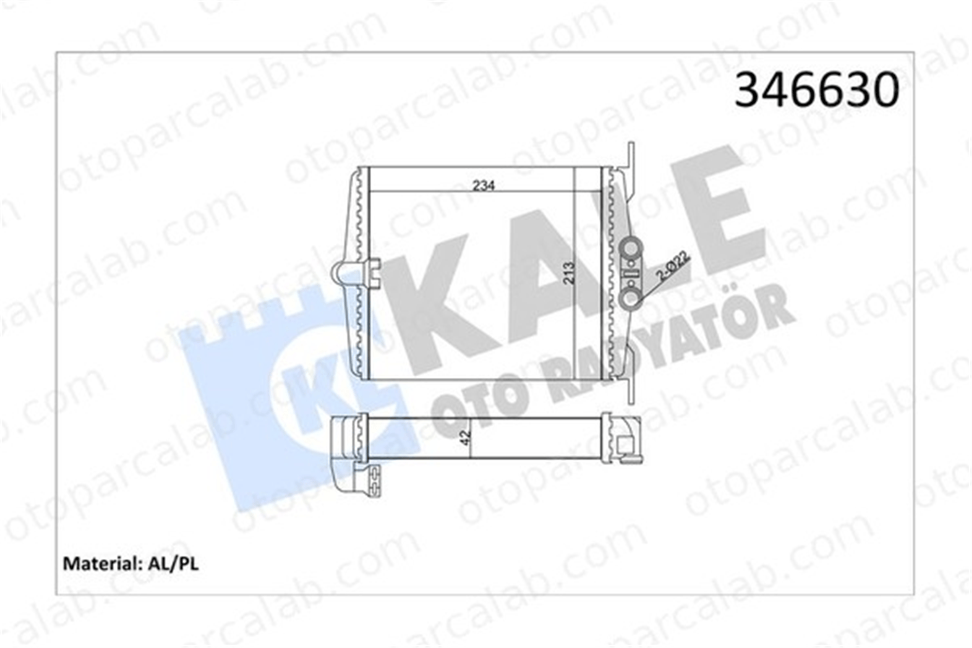 KALE 346630 Kalorifer Radyatörü MERCEDES-BENZ S-SERISI S-SERISI Coupe A1408300761 1408300761