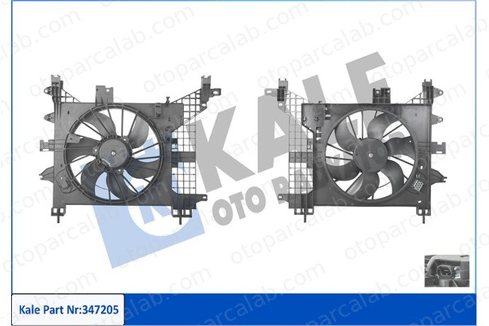 KALE 347205 Radyatör Fan ve Motoru DACIA DUSTER DUSTER Kasa/SUV 8200880555 214814567R