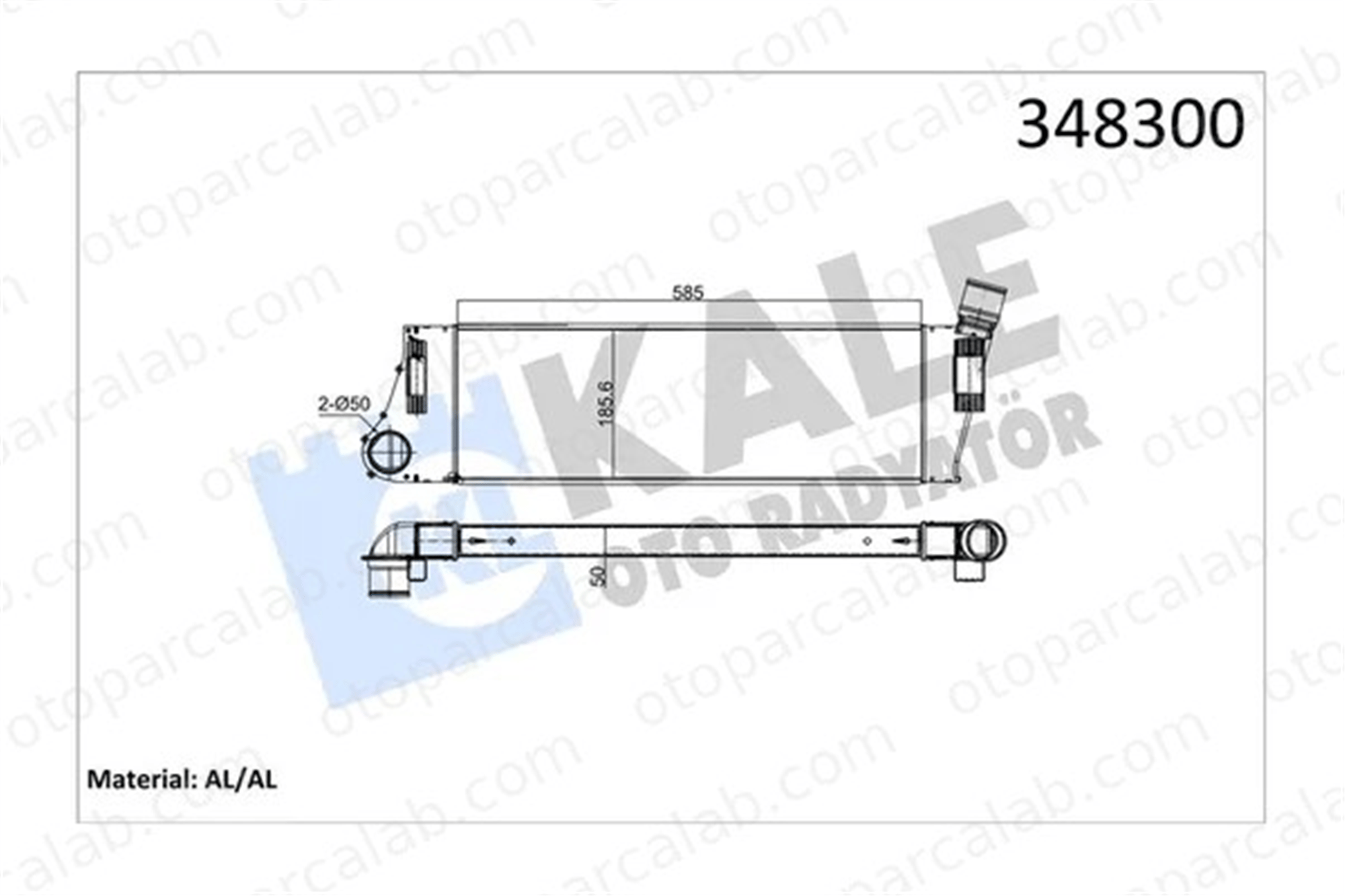 KALE 348300 Turbo Radyatörü RENAULT SCÉNIC II MEGANE II 8200115540 8200700172