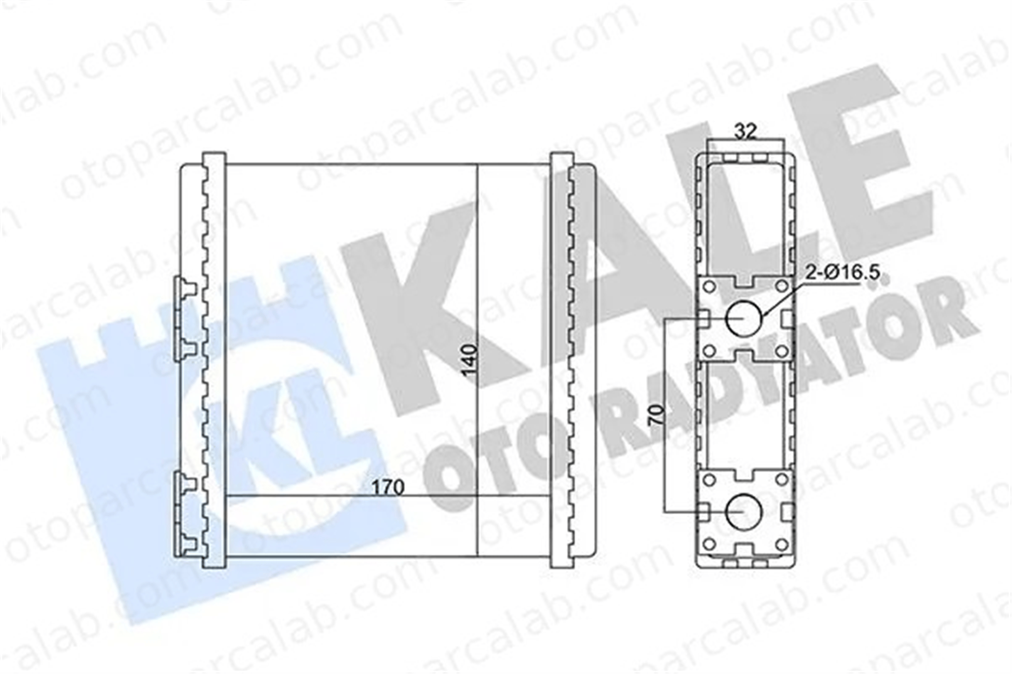 KALE 352065 Kalorifer Radyatörü PROTON PERSONA 400 Hatchback MITSUBISHI SPACE WAGON 1956603 MR398360