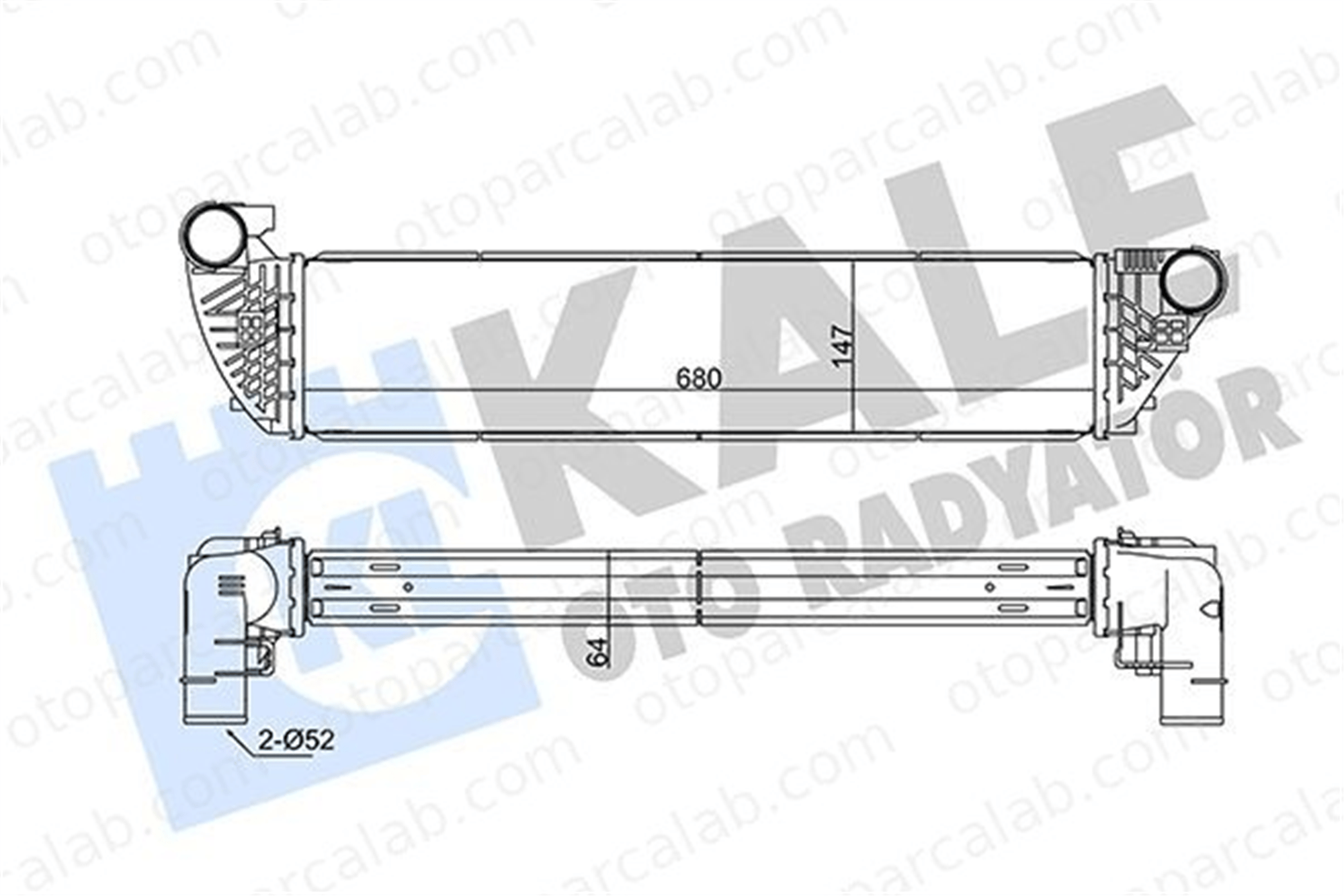 KALE 352260 Turbo Radyatörü RENAULT LAGUNA II LAGUNA II Grandtour 8200292773 8200301883