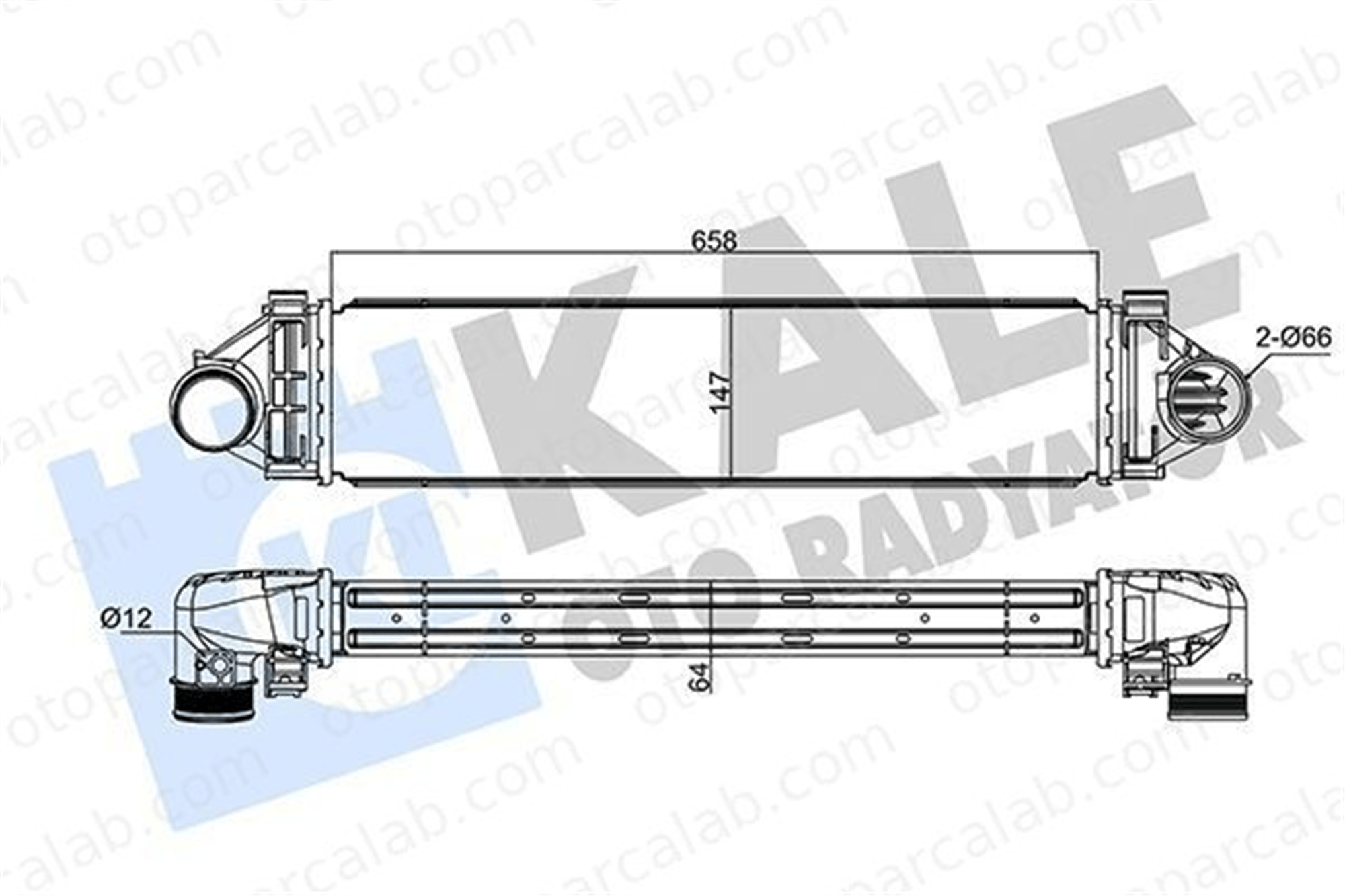 KALE 352335 Turbo Radyatörü VOLVO V70 III XC60 I SUV LR031467 LR031925