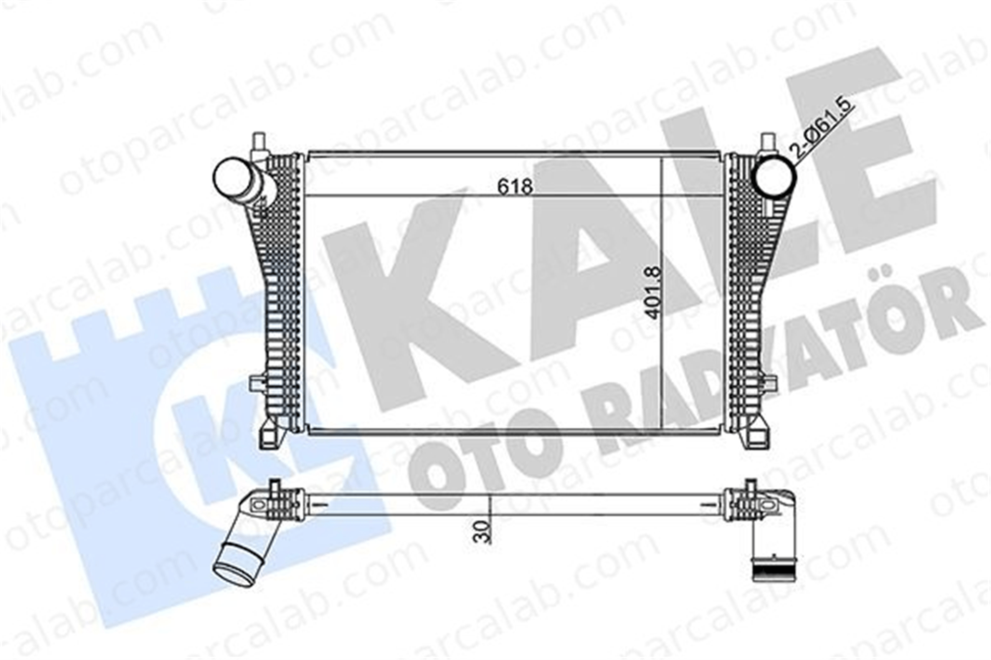 KALE 352405 Turbo Radyatörü SEAT LEON ST VW GOLF VII 5Q0145803H 5Q0145803K