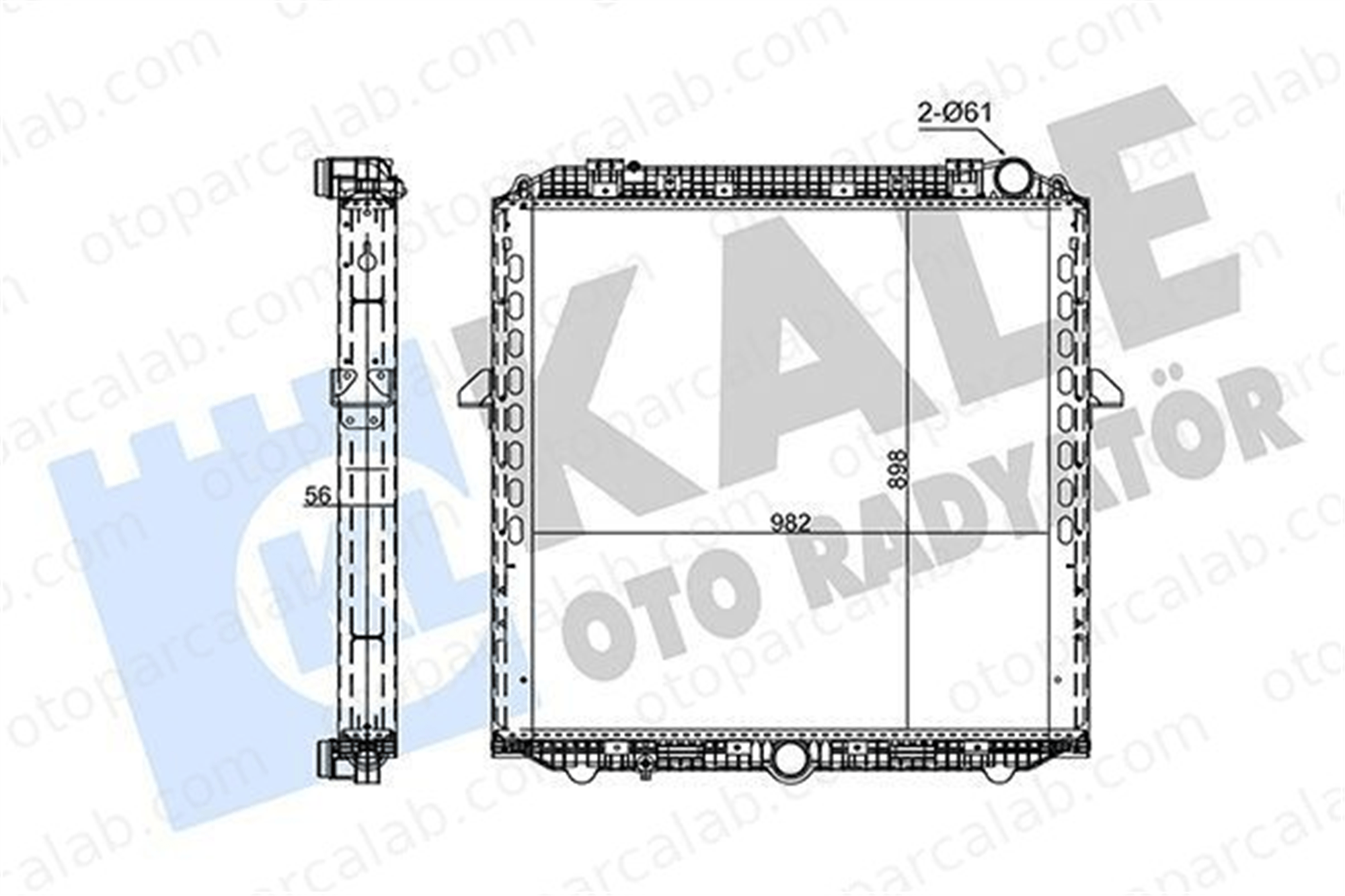KALE 352835 Su Radyatörü MERCEDES-BENZ AROCS ACTROS MP4 / MP5 352835 9605000801
