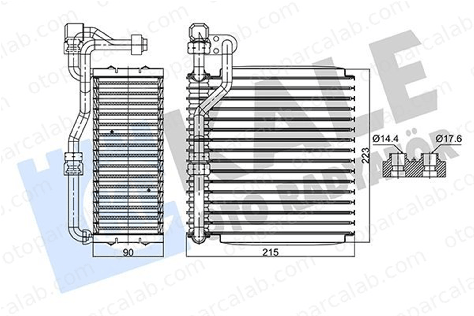 KALE 352990 Klima Radyatörü FIAT PALIO PALIO Weekend 7078697 7079654
