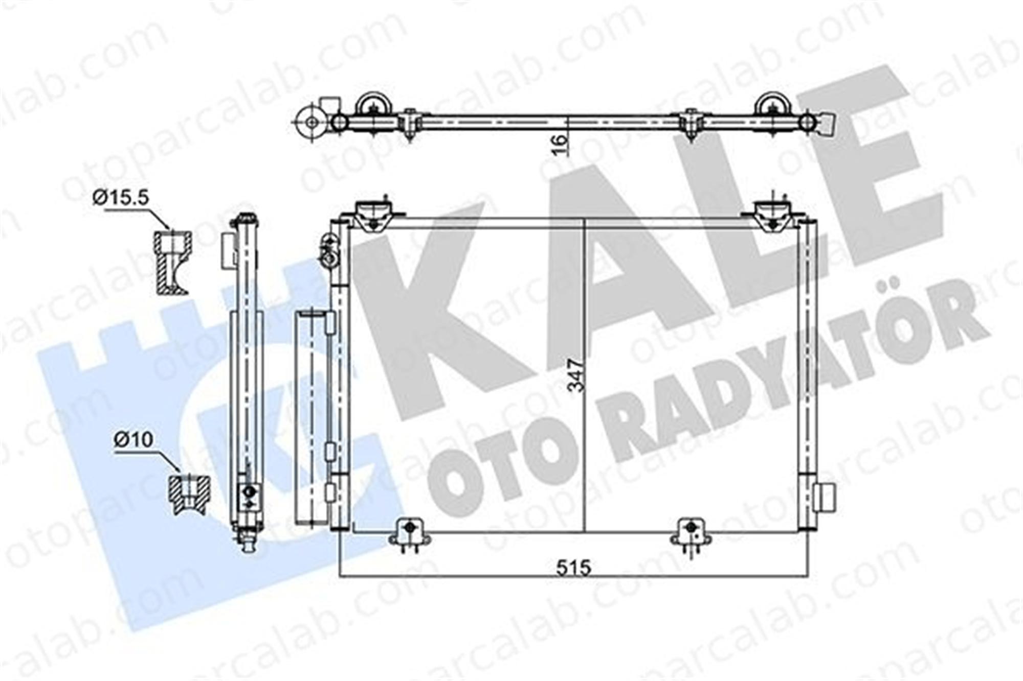 KALE 353055 Klima Radyatörü TOYOTA YARIS VERSO YARIS 8846052010