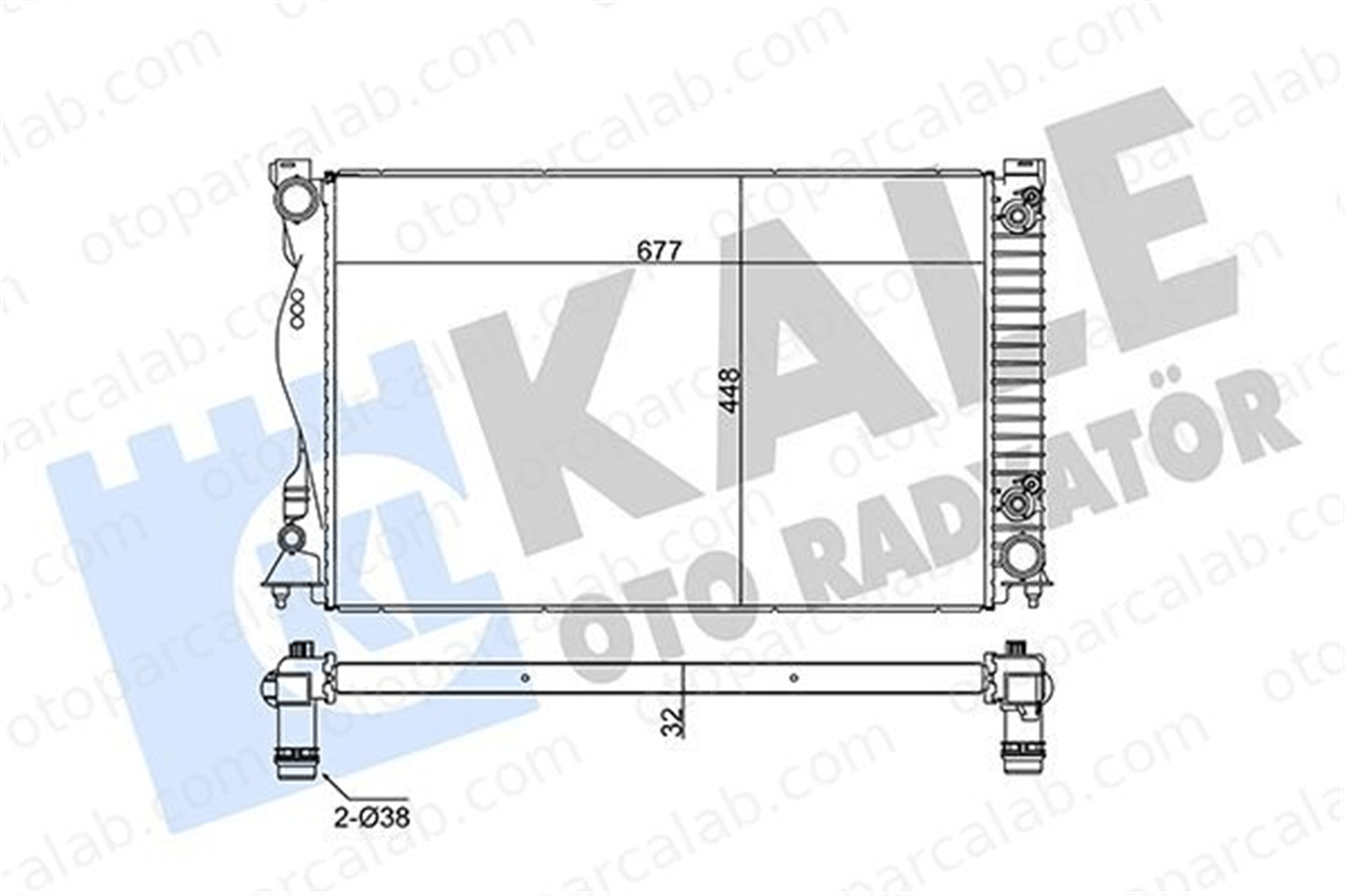 KALE 353200 Su Radyatörü AUDI A6 C6 Avant A6 C6 353200 4F0121251AA