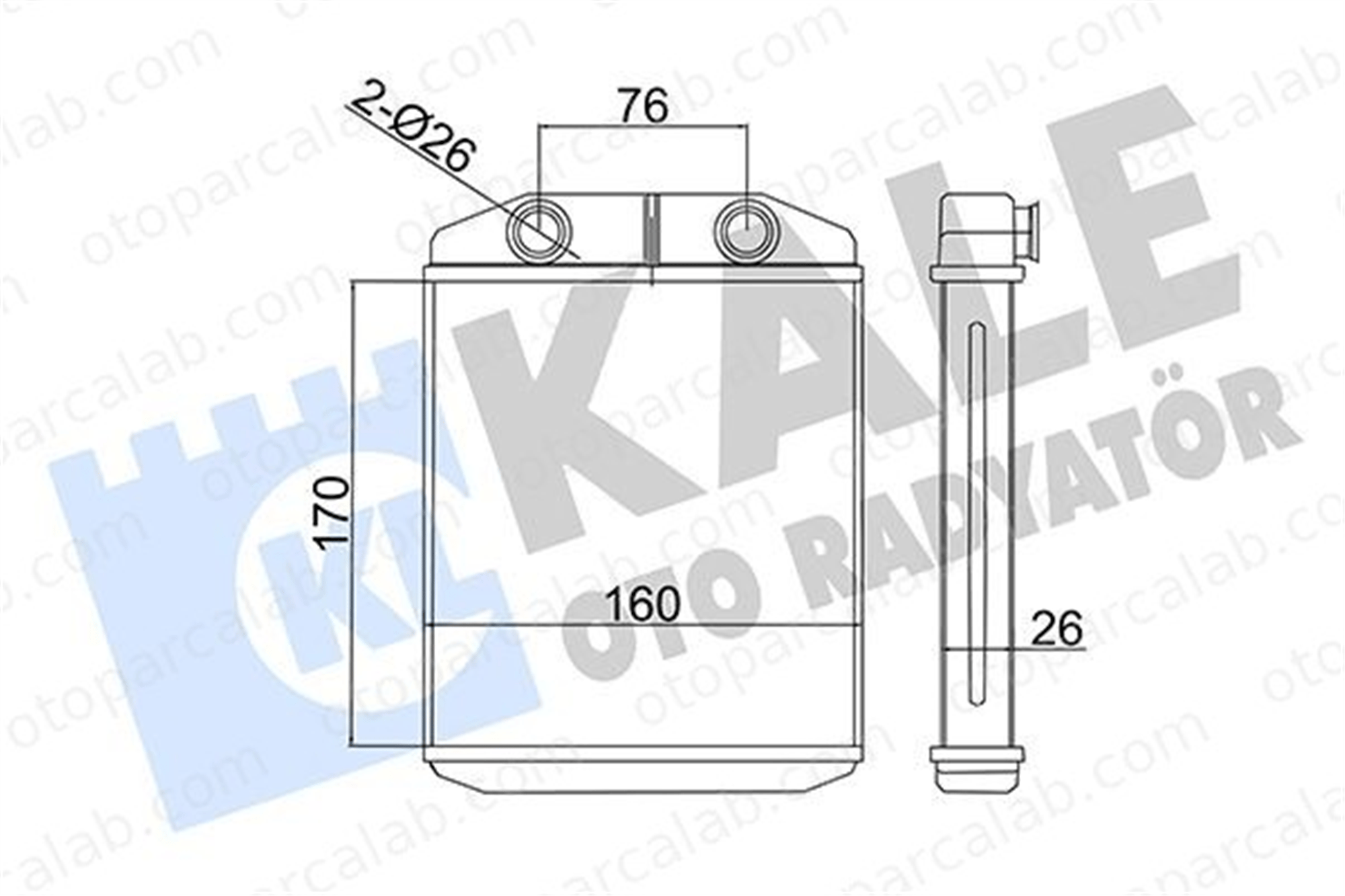 KALE 355110 Kalorifer Radyatörü RENAULT CLIO IV DACIA LOGAN II 271151577R