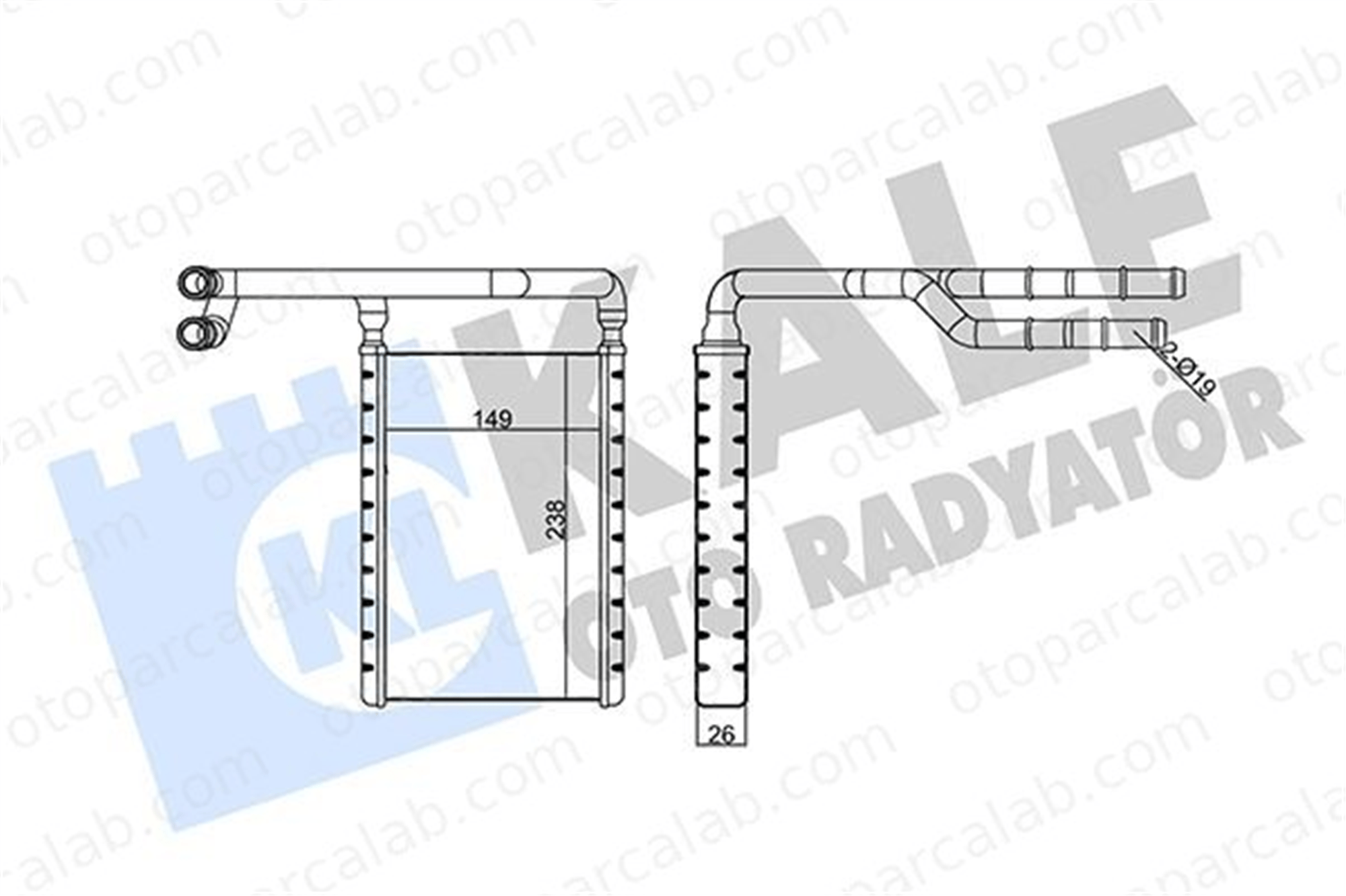 KALE 355205 Kalorifer Radyatörü FORD TRANSIT V363 Panelvan/Van TRANSIT V363 Platform şasi BK2118B539AC1768439 1768439