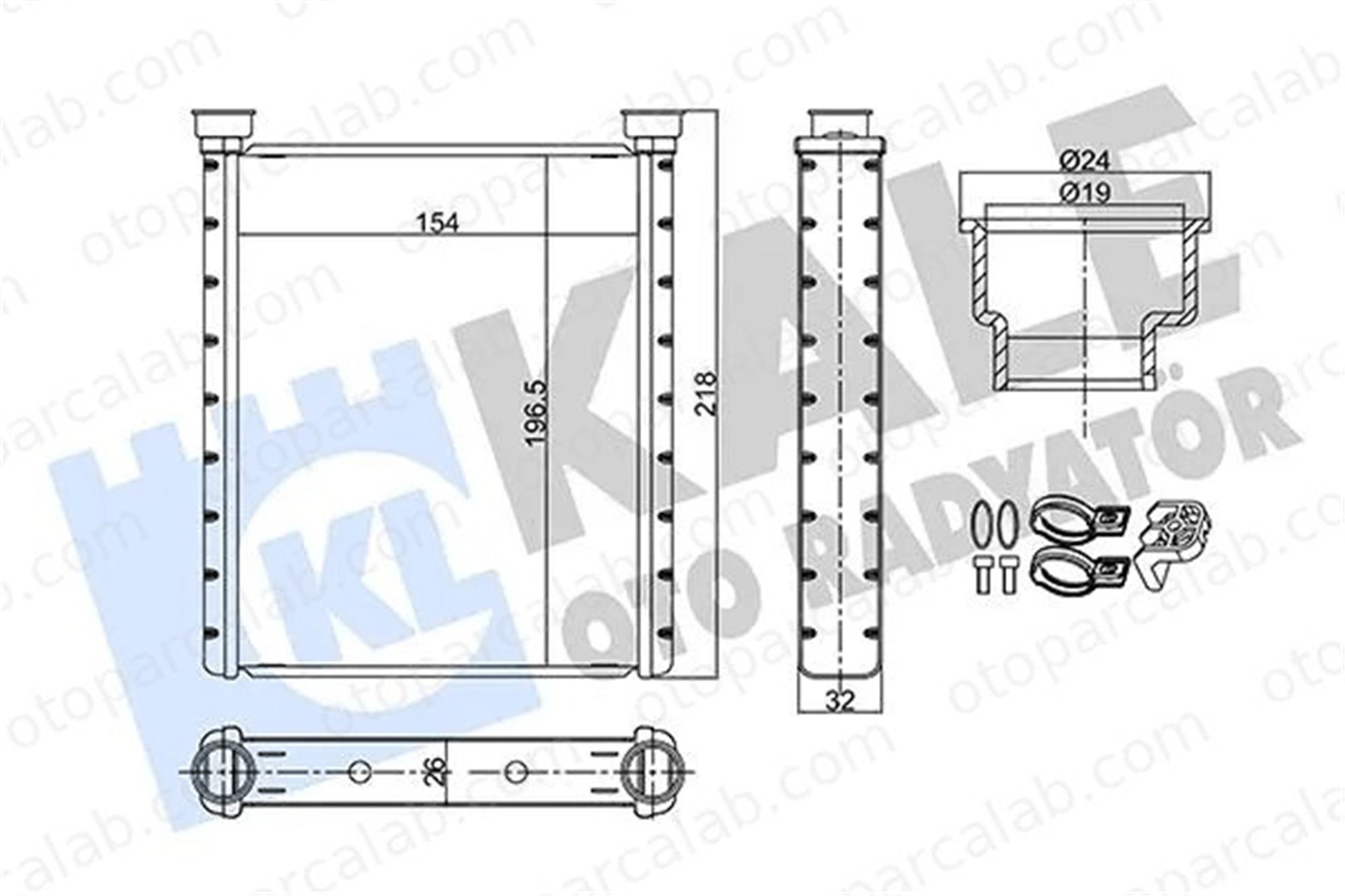 KALE 355720 Kalorifer Radyatörü MERCEDES-BENZ A-SERISI CLA Coupe A2468300161 2468300161
