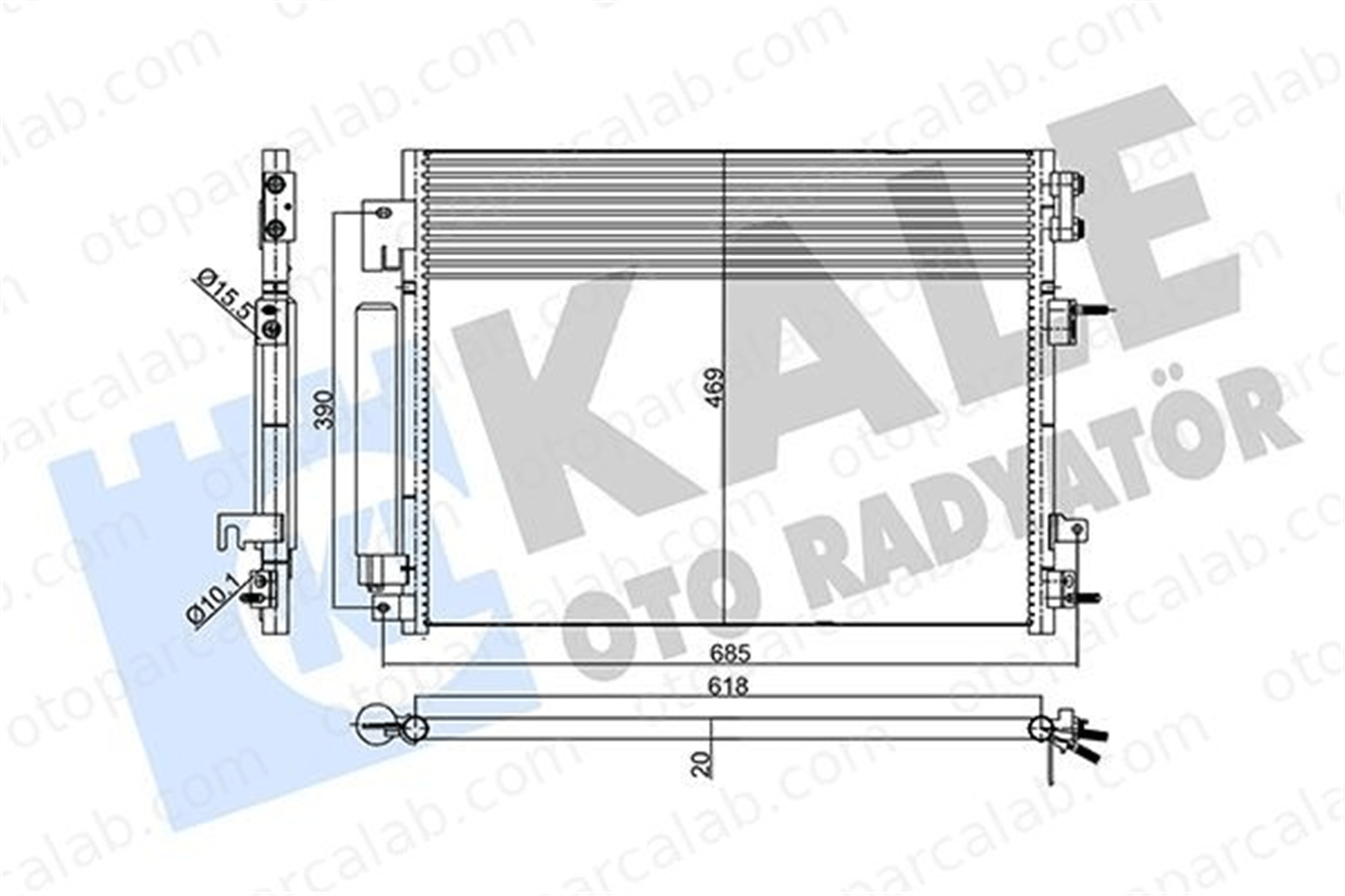 KALE 357985 Klima Radyatörü DODGE CHARGER LANCIA THEMA 68085784AA K68085784AA