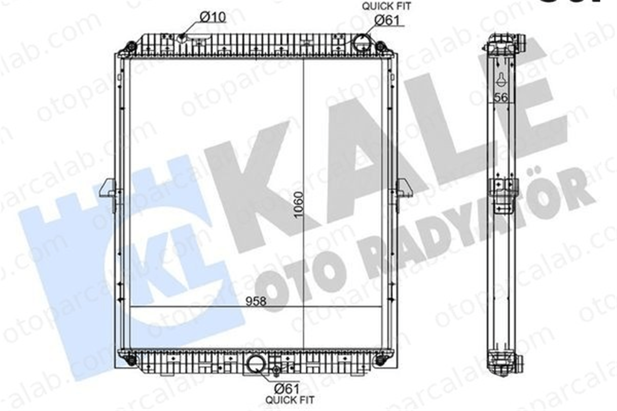 KALE 362875 Su Radyatörü MERCEDES-BENZ AROCS ACTROS MP4 / MP5 362875 9605000901