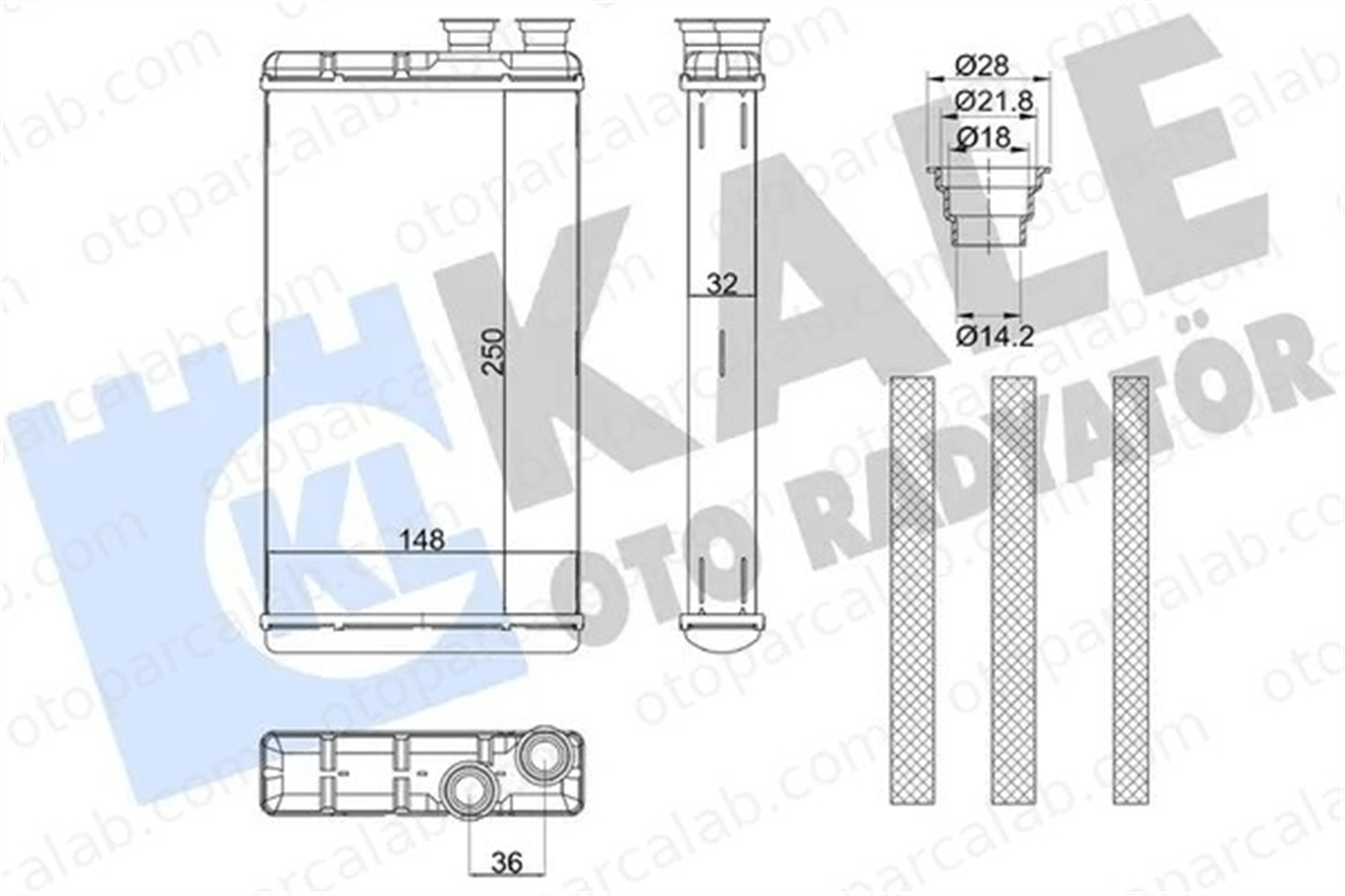 KALE 370740 Kalorifer Radyatörü AUDI A4 B9 Avant A4 B9 4M0898037C 8W0898037