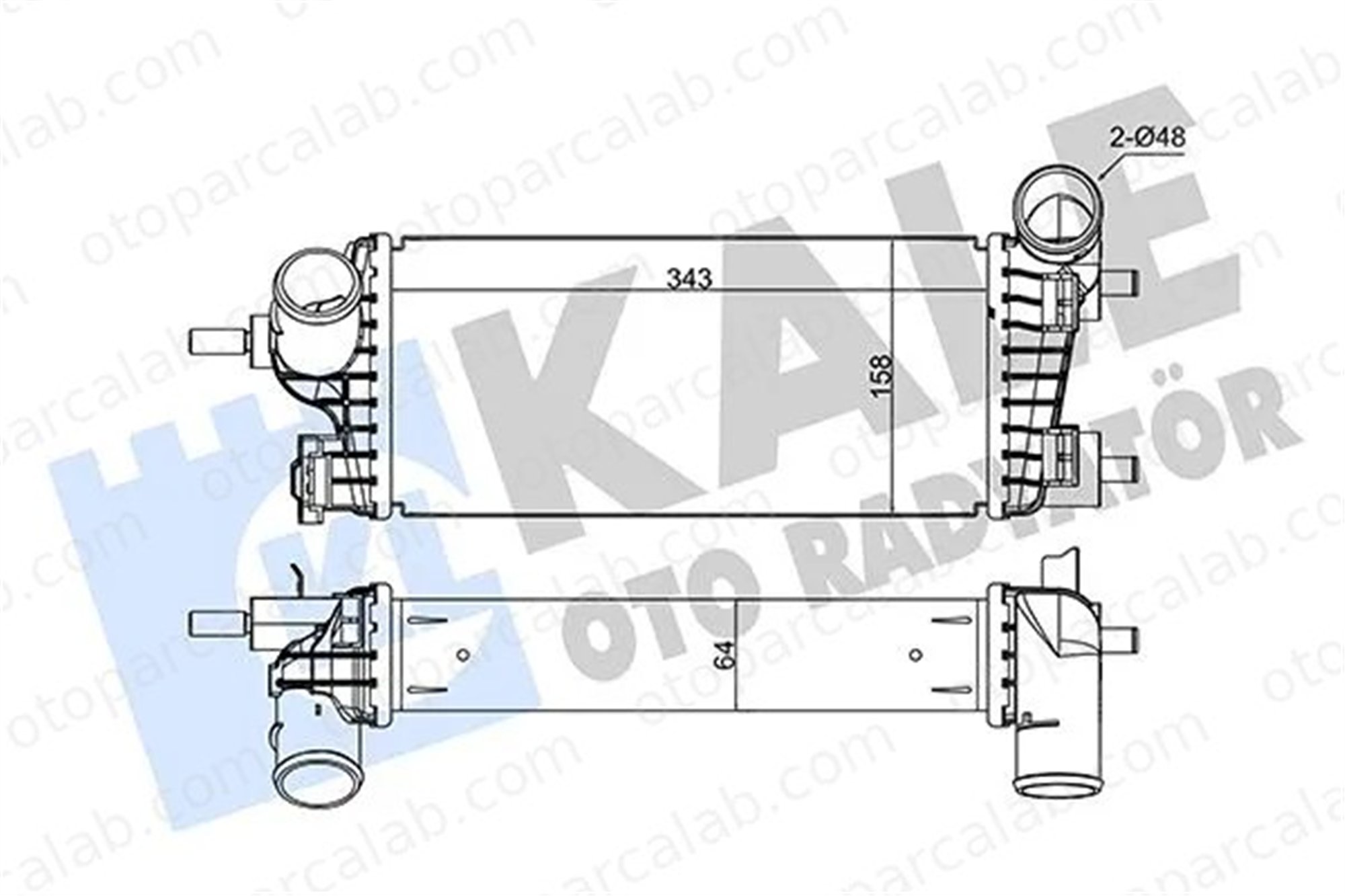 KALE 375615 Turbo Radyatörü FORD FOCUS III FOCUS III Sedan CV619L440VD 2026747