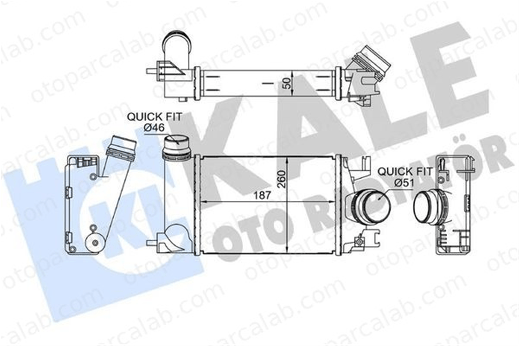 KALE 375950 Turbo Radyatörü RENAULT CLIO V 144968819R