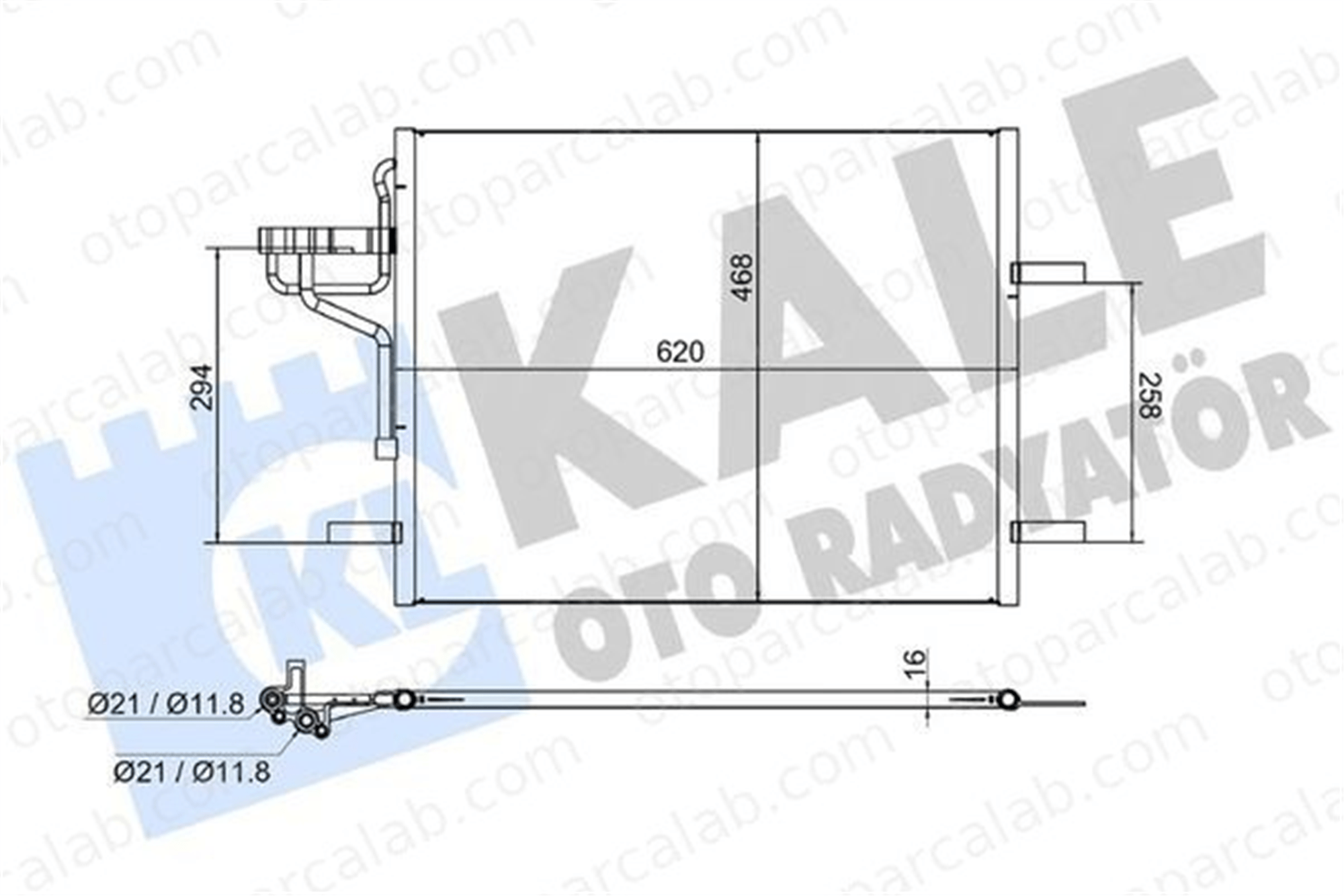 KALE 382665 Klima Radyatörü FORD KUGA I 1522067 8V4119710AB