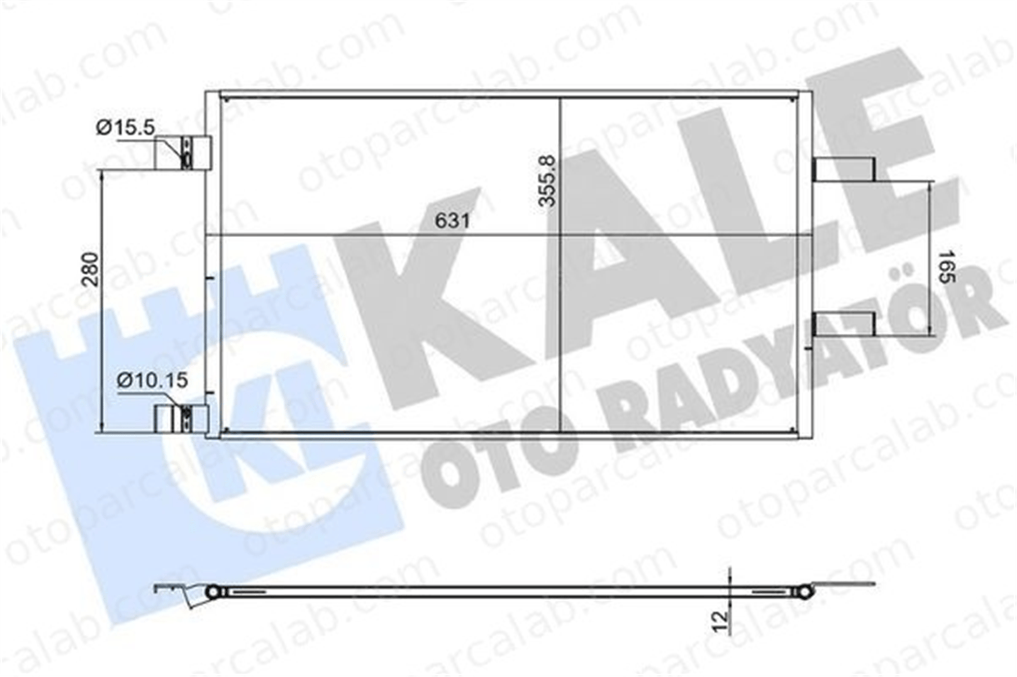 KALE 382680 Klima Radyatörü RENAULT KANGOO / GRAND KANGOO II KANGOO Express 921001397R
