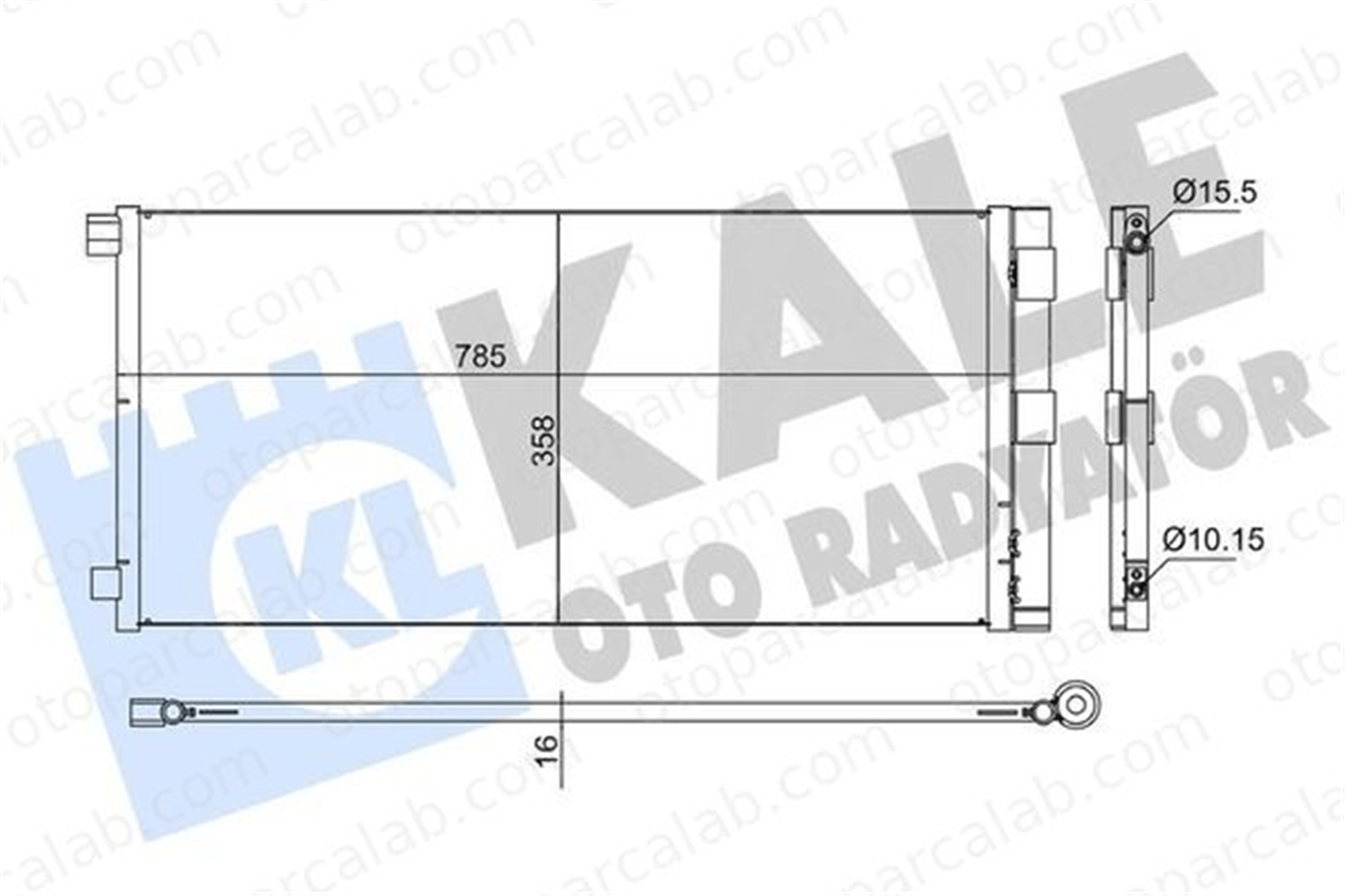 KALE 382745 Klima Radyatörü FIAT TALENTO Panelvan/Van NISSAN NV300 Panelvan/Van 6000620782 2765000Q3G