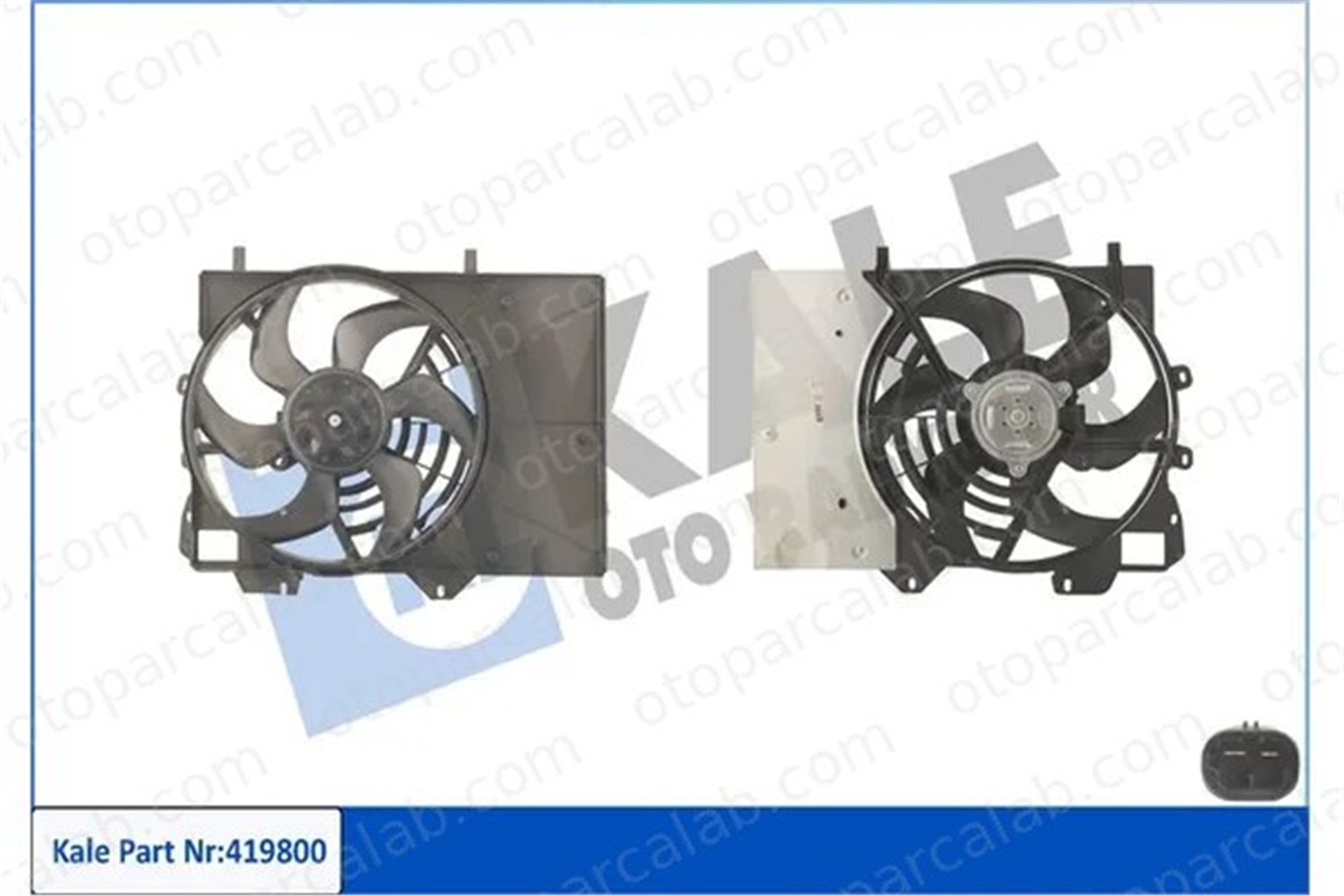 KALE 419800 Radyatör Fan ve Motoru PEUGEOT 208 I CITROËN DS3 1253H5 1253H0