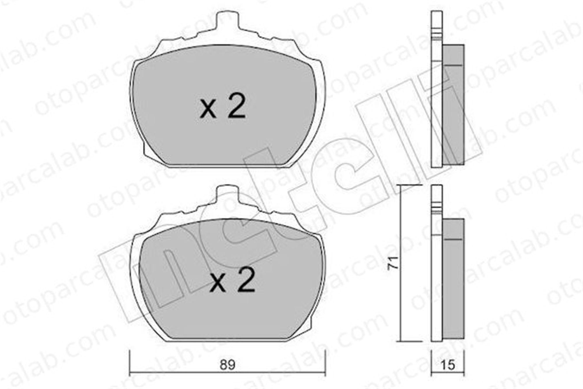 KALE BALATA 20364 150 25 Fren Disk Balata Ön FORD TRANSIT Minibüs/Otobüs TRANSIT Panelvan/Van 2036415025 1571569