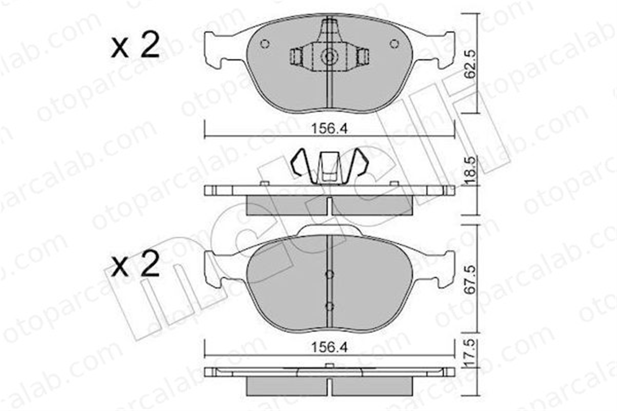 KALE BALATA 23440 176 05 ANS KD1 Fren Disk Balata Ön FORD TOURNEO CONNECT TRANSIT CONNECT 4346371 1360303