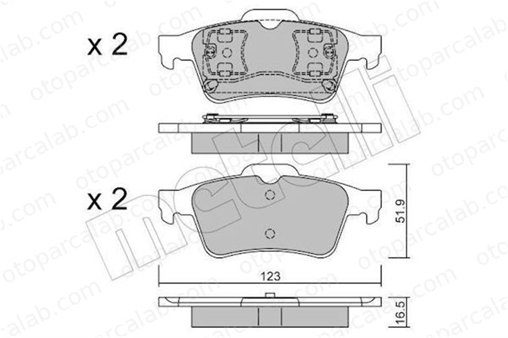 KALE BALATA 23482 165 05 ANS Fren Disk Balata Arka RENAULT LAGUNA II Grandtour LAGUNA II 7701206609 4387371