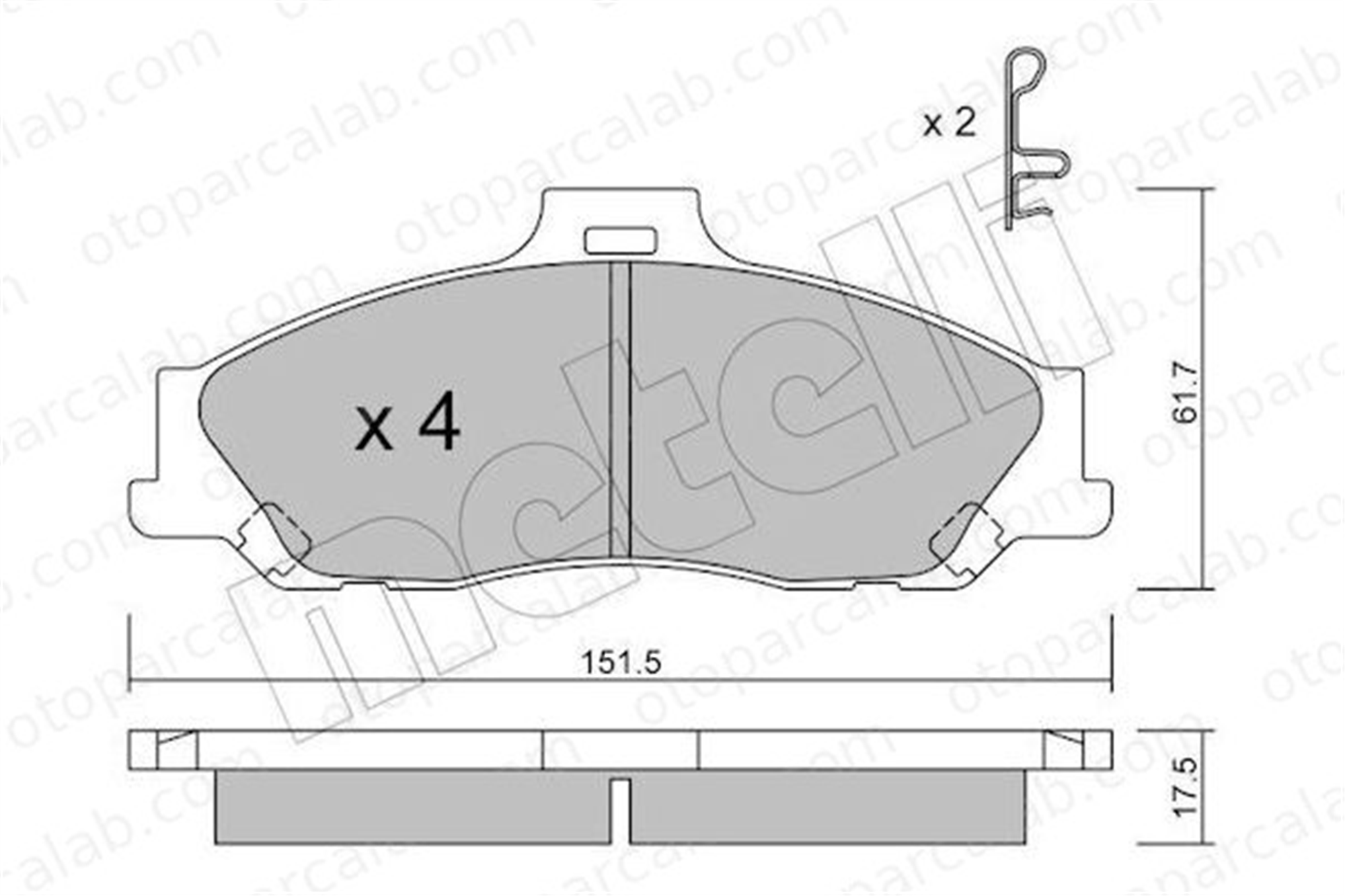 KALE BALATA 23540 173 14 ANS Fren Disk Balata Ön FORD RANGER MAZDA BT-50 Pick-up 2M3420014EA 2M3420014FA