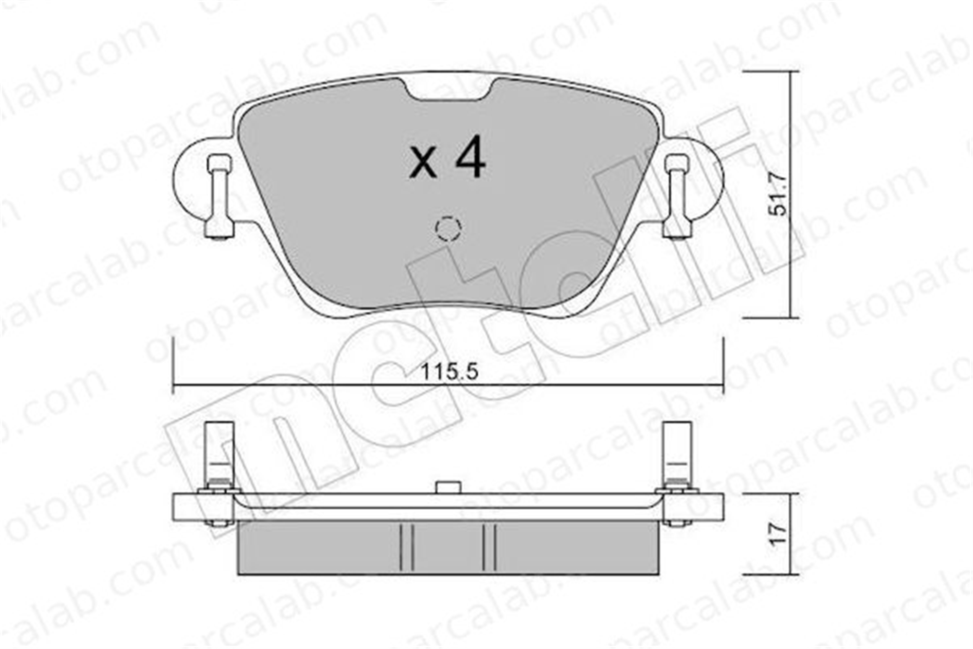 KALE BALATA 23557 172 14 ANS Fren Disk Balata Arka FORD MONDEO III MONDEO III Sedan 1S7J2M008BA 7701207187
