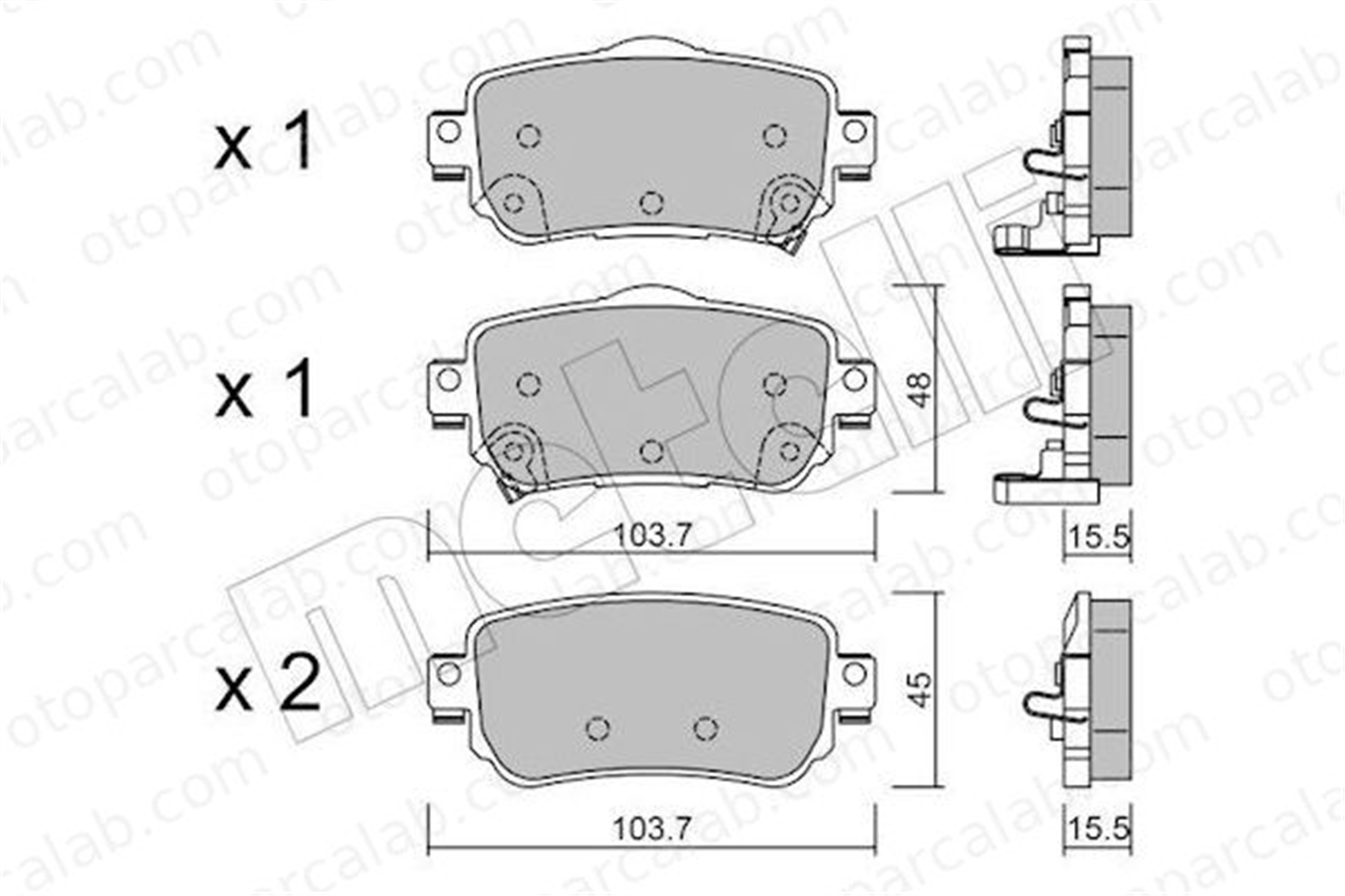 KALE BALATA 25965 151 05 Fren Disk Balata Arka NISSAN X-TRAIL III RENAULT KADJAR 440605889R 440606633R