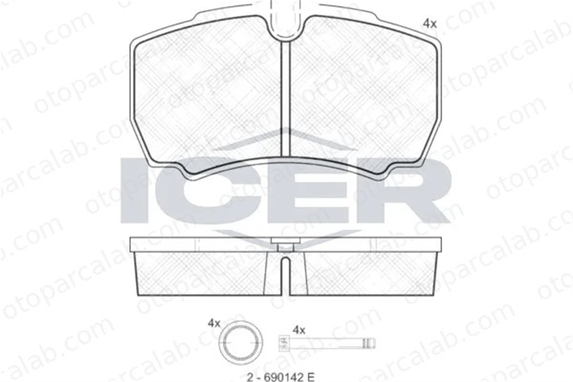 KALE BALATA 29123 203 24KD20 Fren Disk Balata Arka IVECO DAILY III Panelvan/Van DAILY III Platform şasi 2991667 42470841